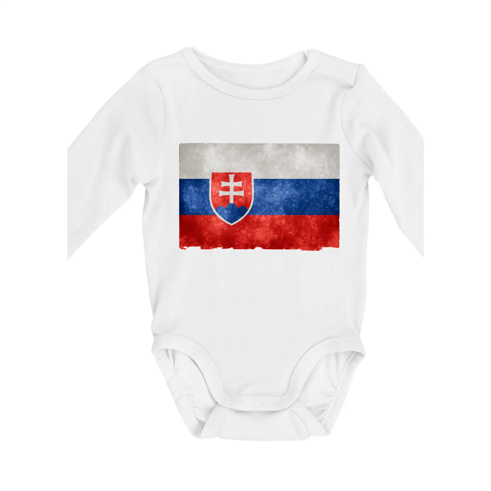 Politické tričká - Slovenská vlajka stará - Body dojčenské s dlhým rukávom