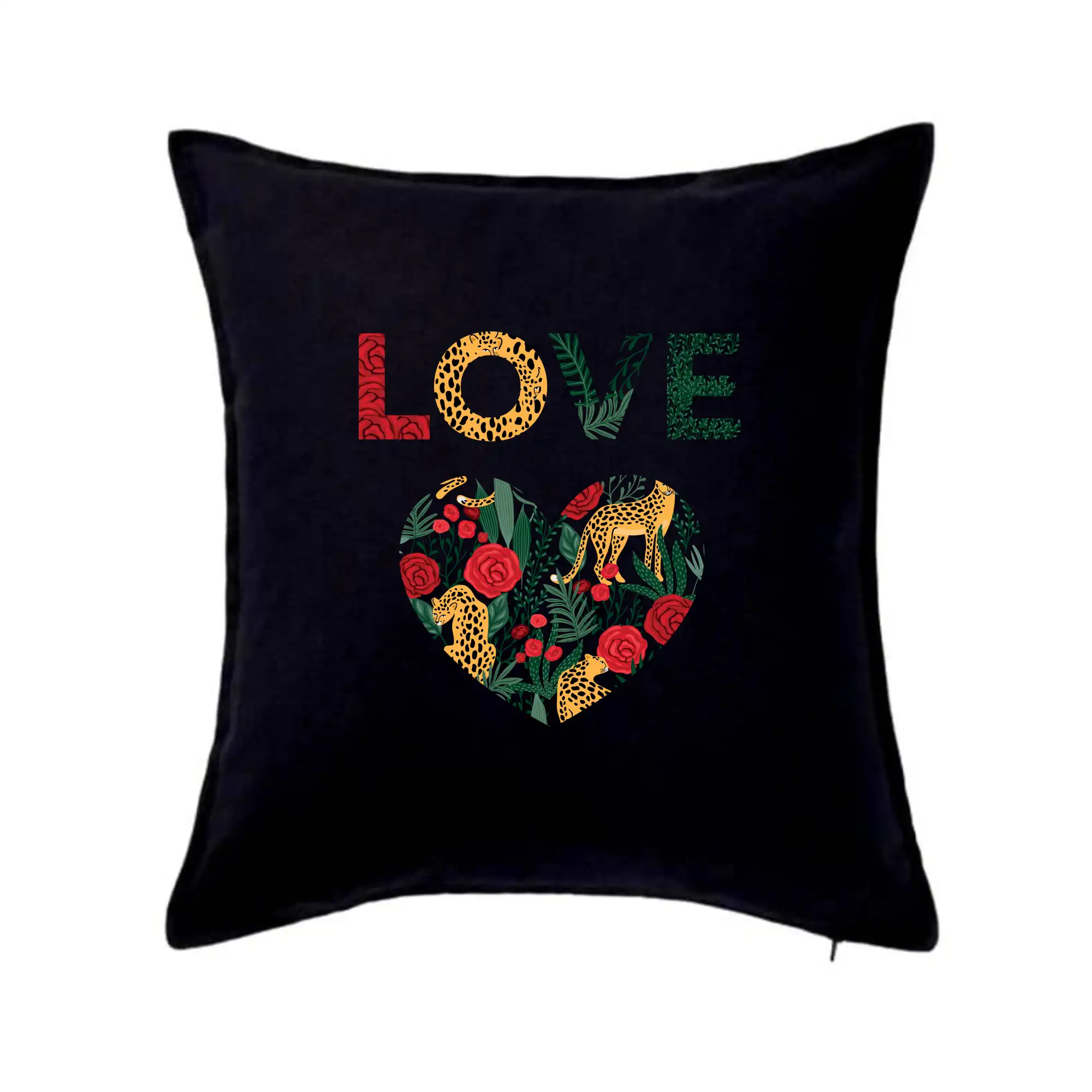 Tričká pre zamilovaných - Love srdce divočina  (Pecka design) - Vankúš 50x50