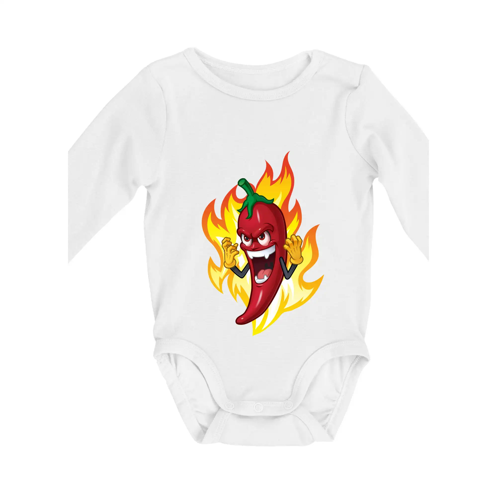 Chili paprička veľmi pálivá - Body dojčenské s dlhým rukávom