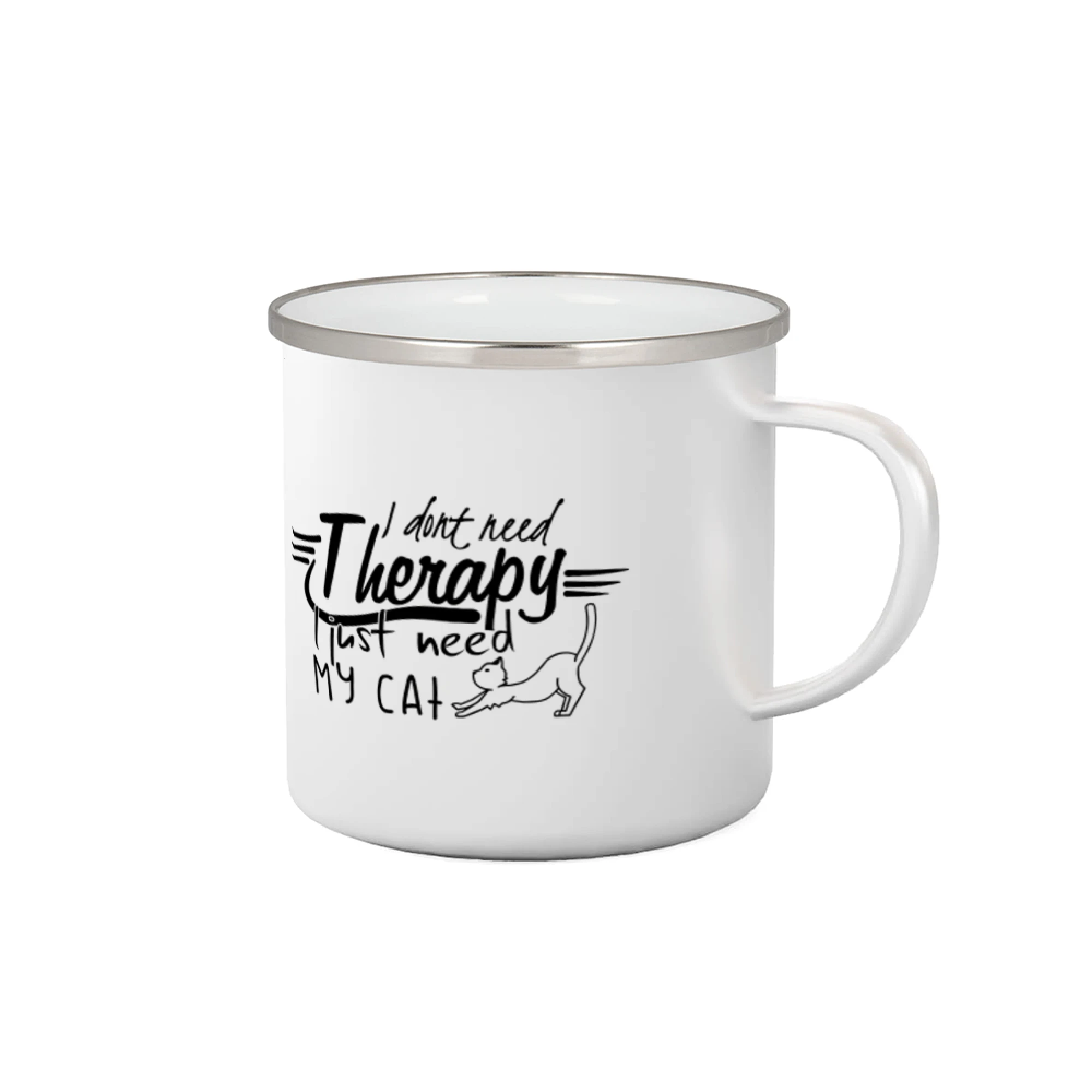Vtipná tričká s mačkou - I dont need therapy - i need my cat - Plecháčik