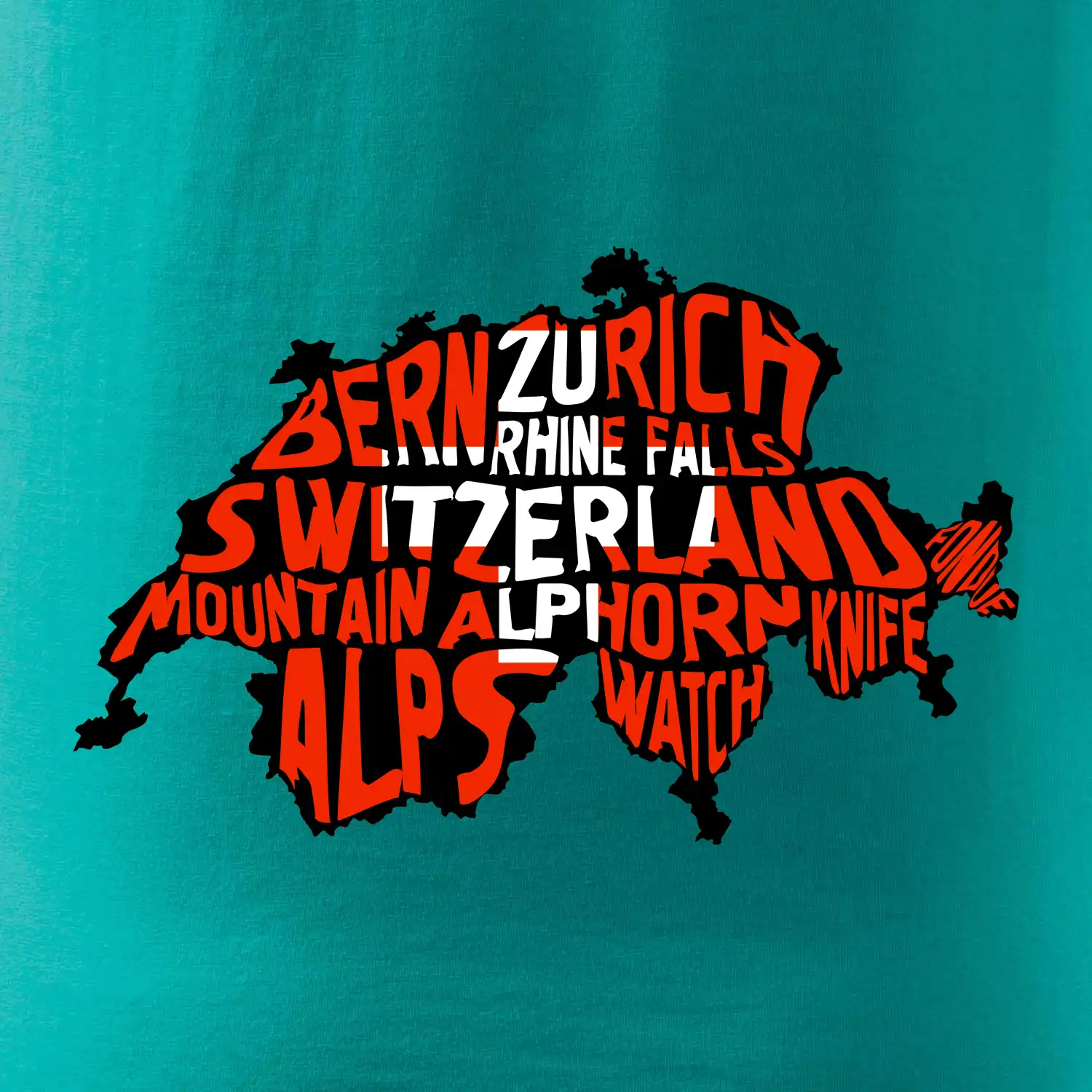 Mapy - názvy měst - Švýcarsko