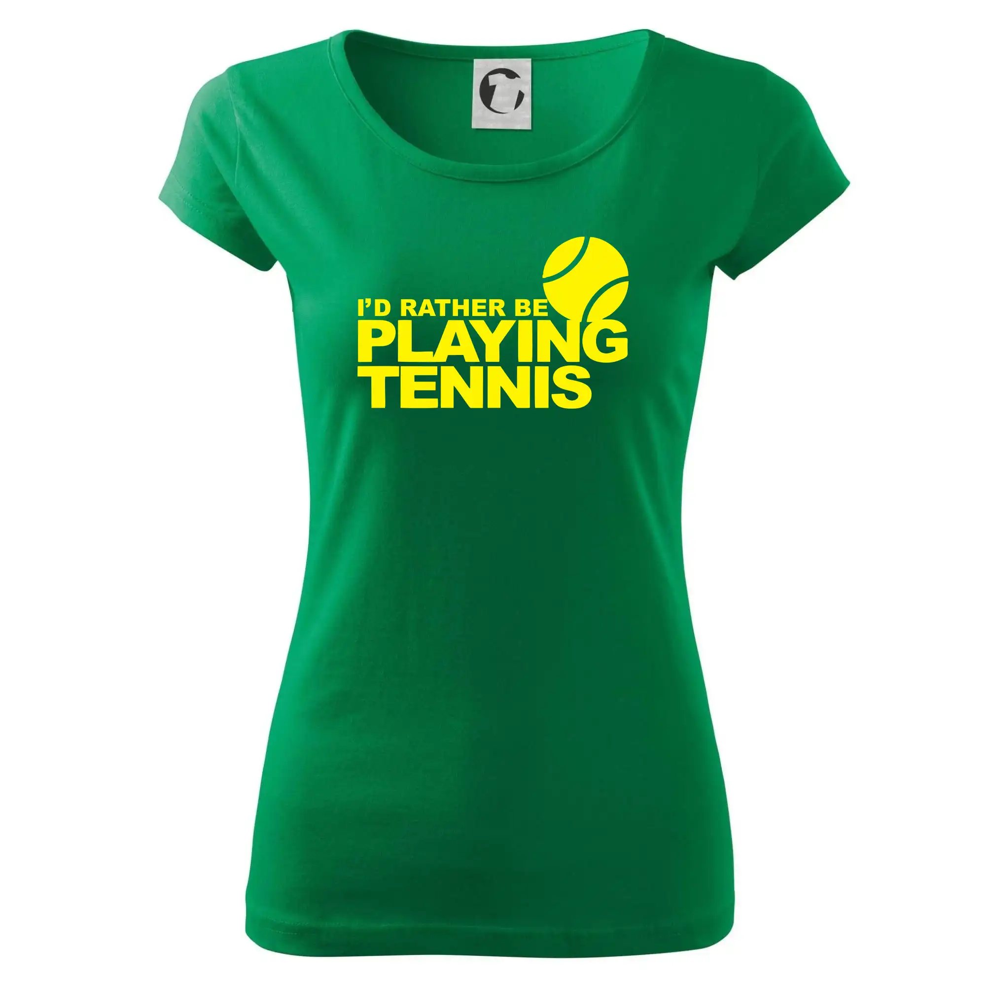 Playing tennis