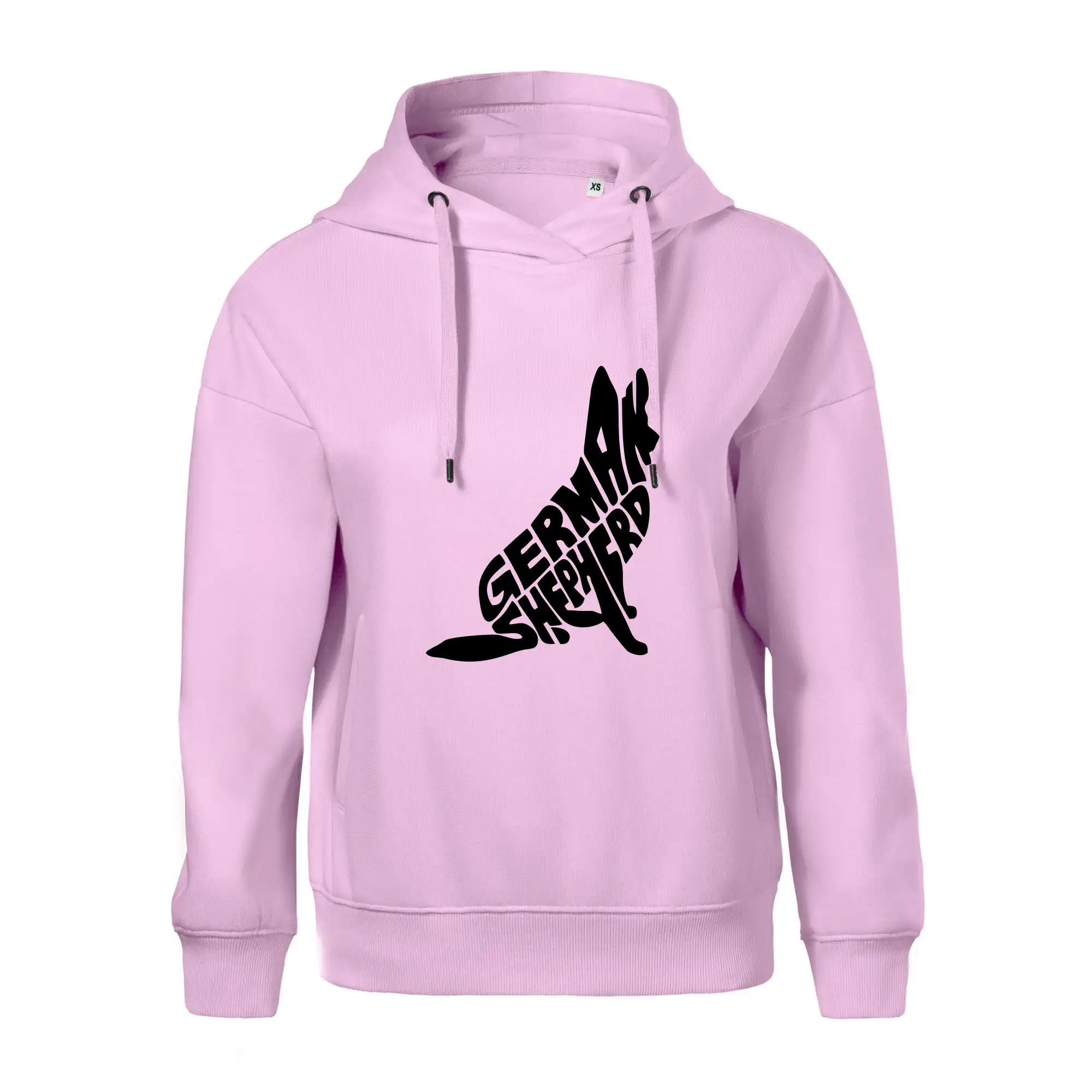 Německý ovčák sedící napis