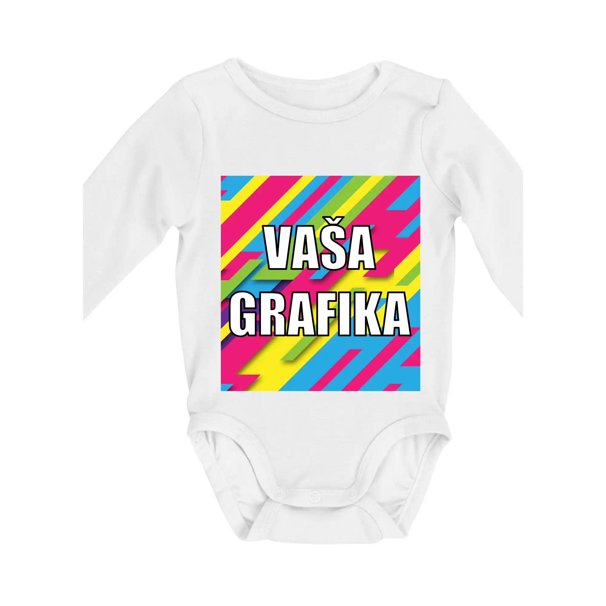 MyShirt tričká - Potlač s vašou grafikou - Body dojčenské s dlhým rukávom