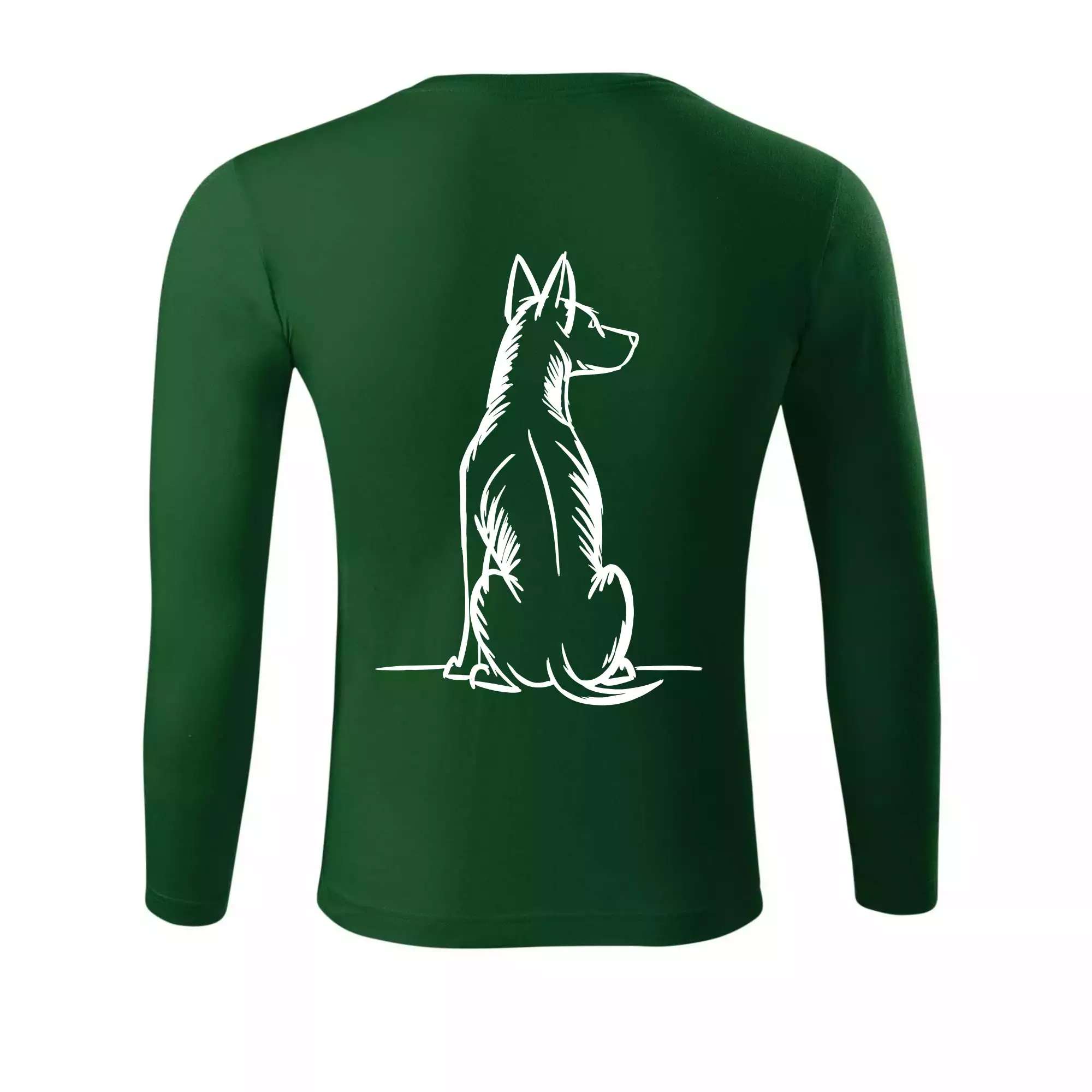 Pes kreslený zezadu