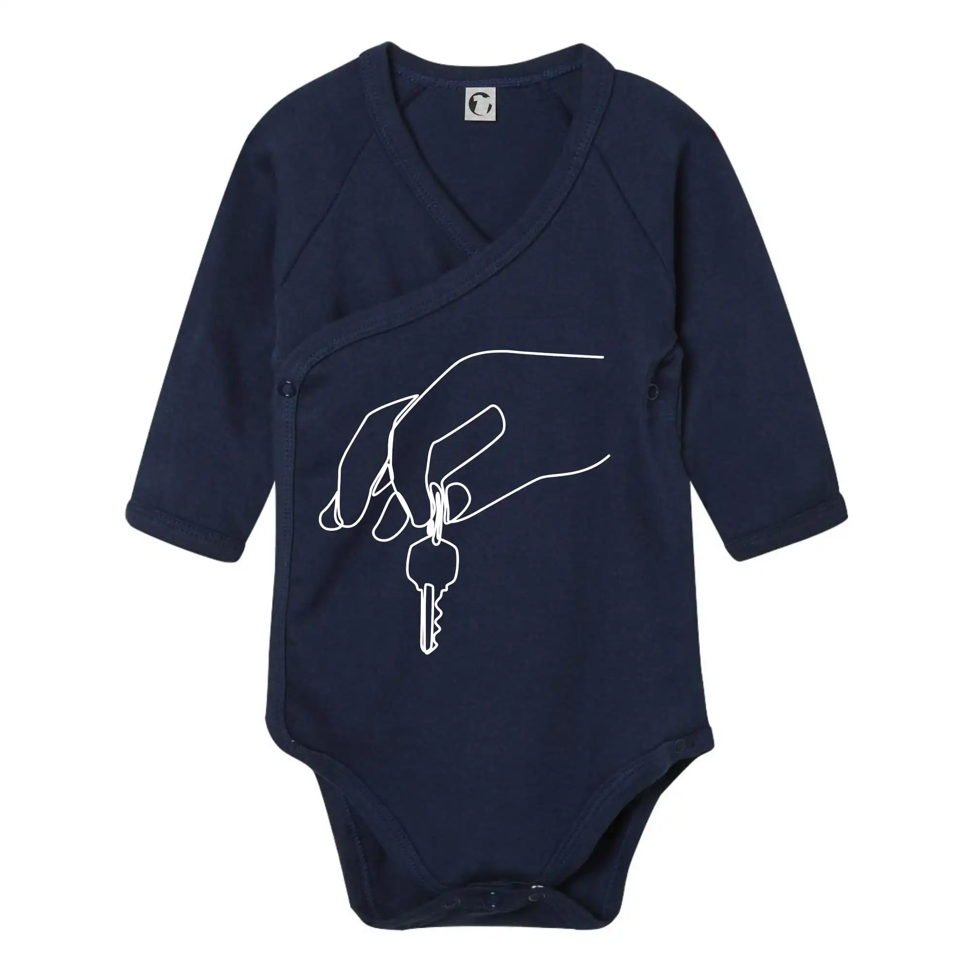 Klíče a ruka jedním tahem