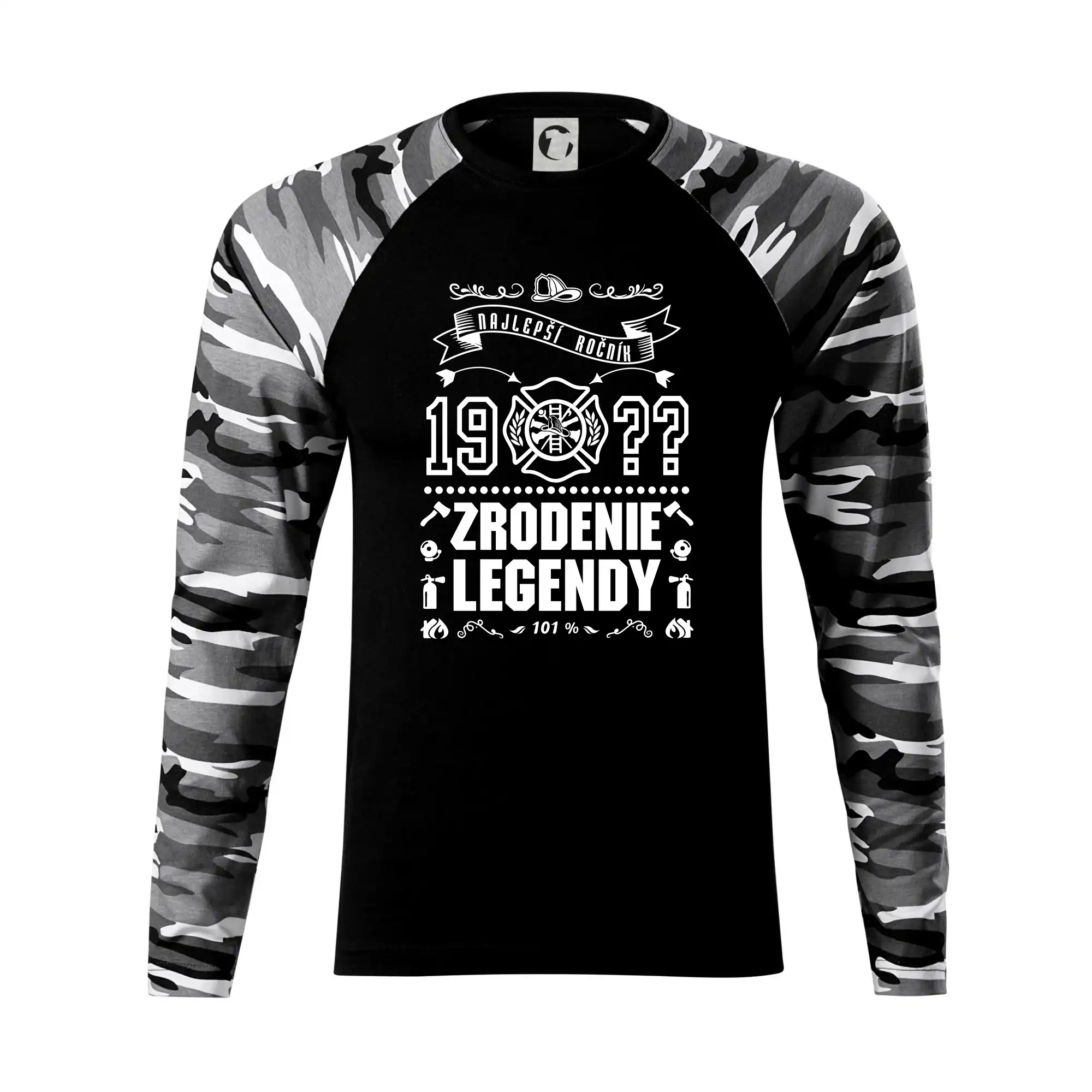 Trička Zrodenie legendy - Zrodenie legendy - pre hasičov - Camouflage LS