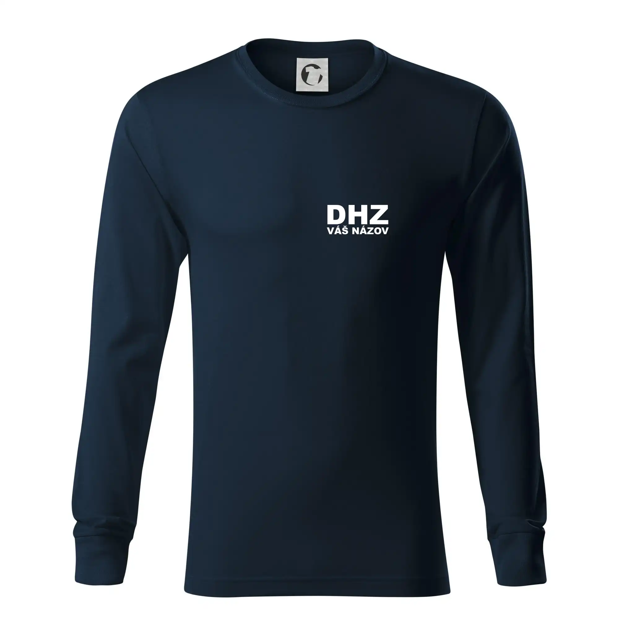 Originálne tričká pre hasičov - DHZ nápis (názov zboru - vlastný nápis) - Tričko s dlhým rukávom LS R05