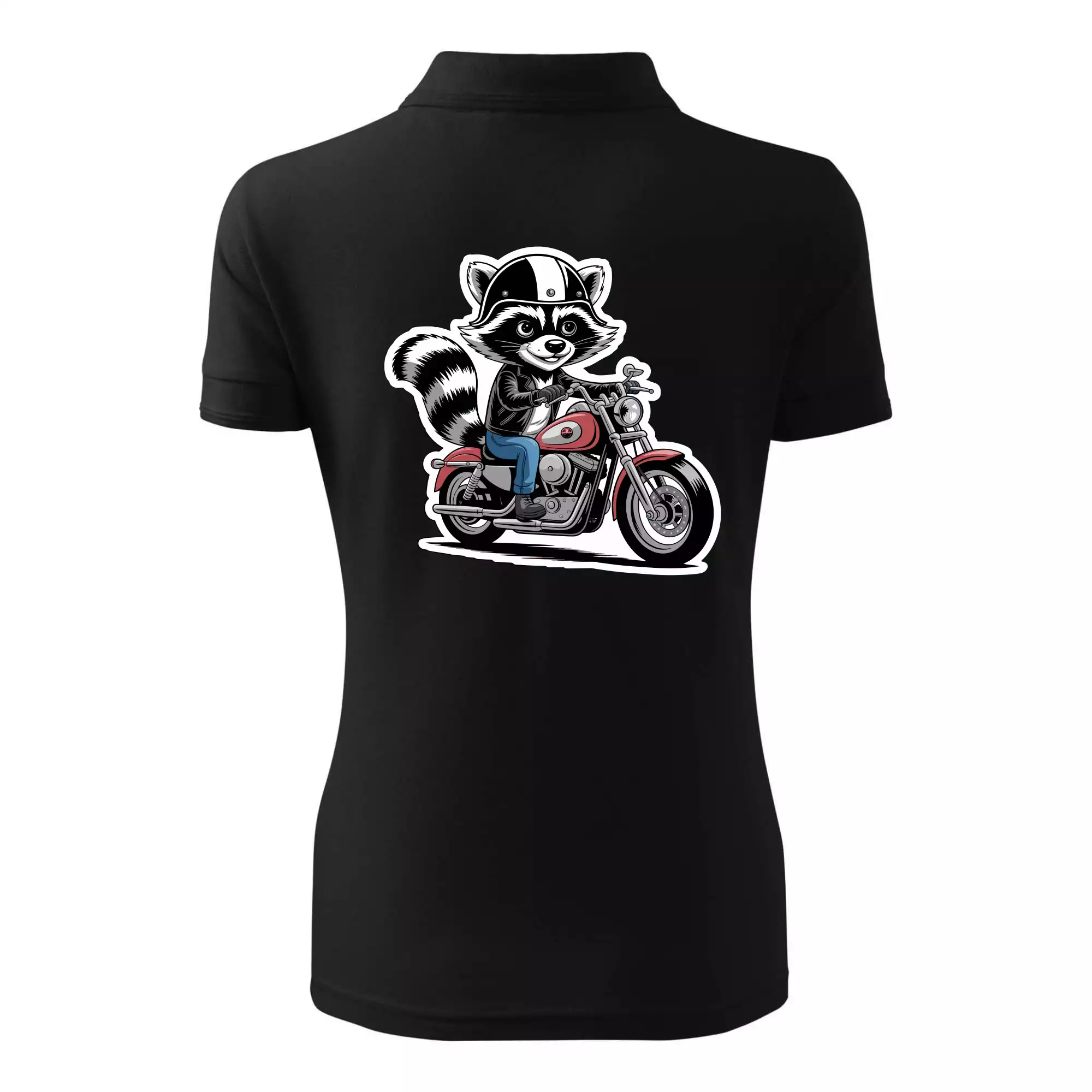 Mýval na motorce kreslený