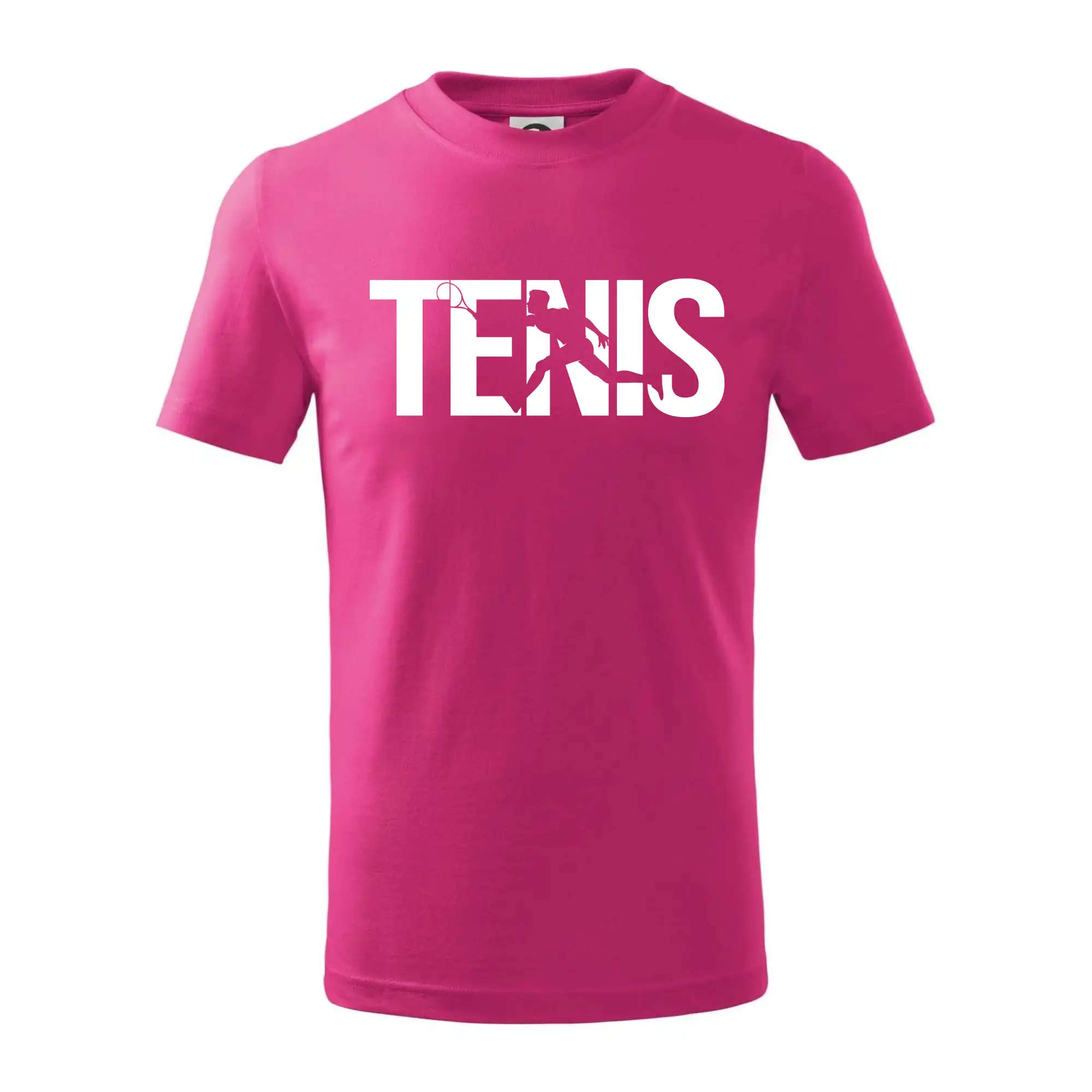 Tričká na tenis - Tenis nápis silueta - Tričko detské bavlnené