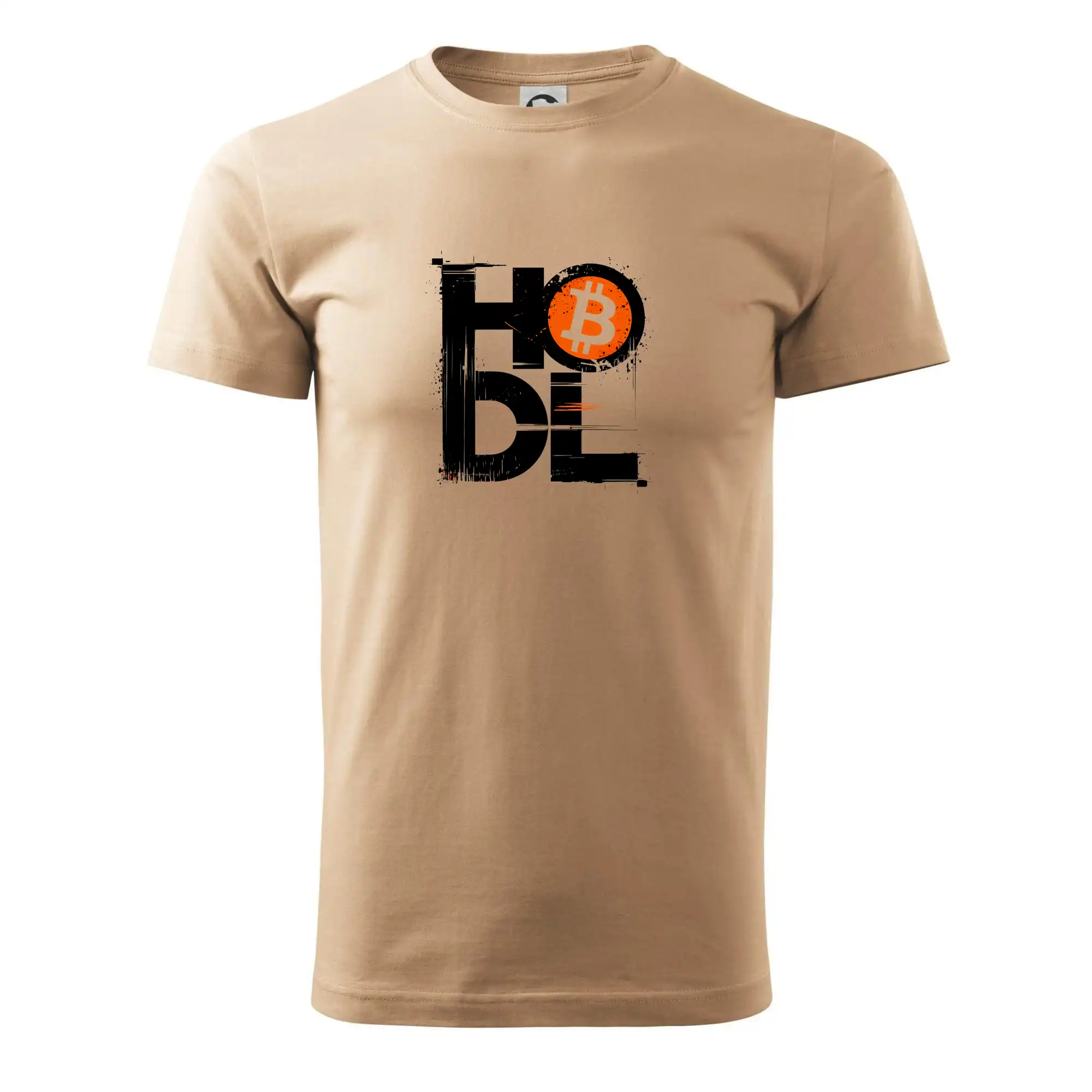 Hodl velký nápis a logo BTC - Pánske tričko nižšej gramáže