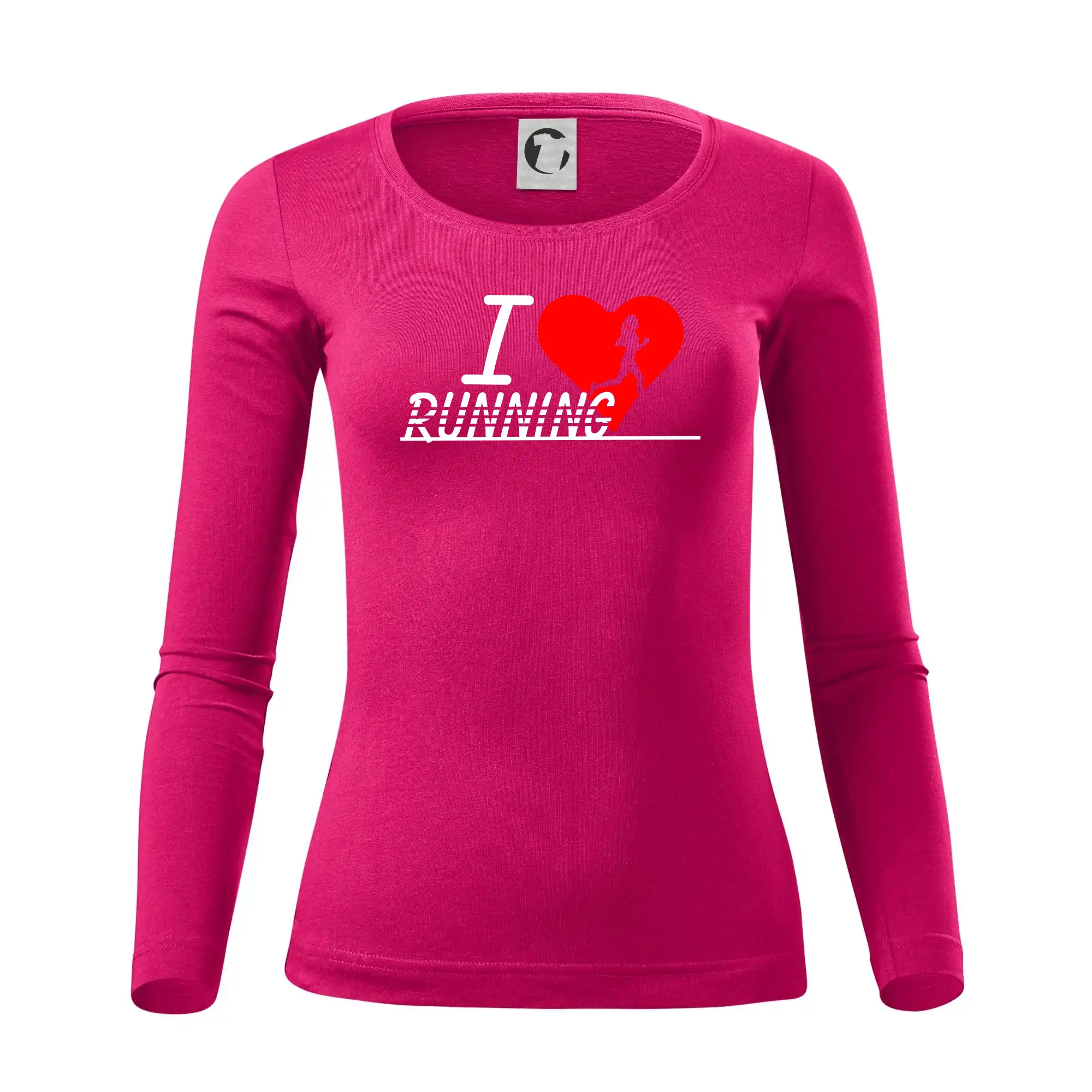 Tričká pre bežcov - I love running dievča - Dámske tričko FIT-T LS - zužené
