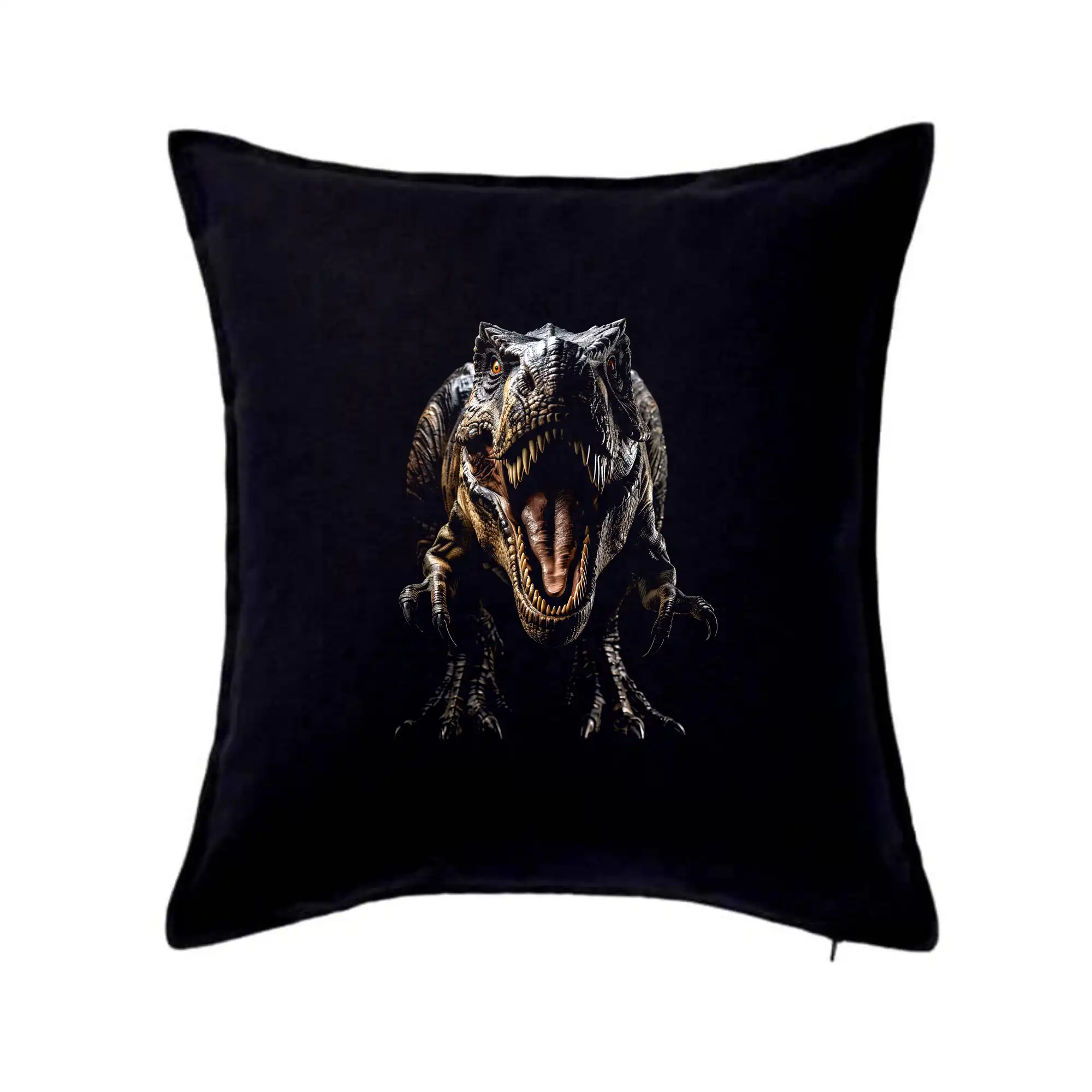 Tričká so zvieratami - Tyrannosaurus Rex čierna fotka - Vankúš 50x50