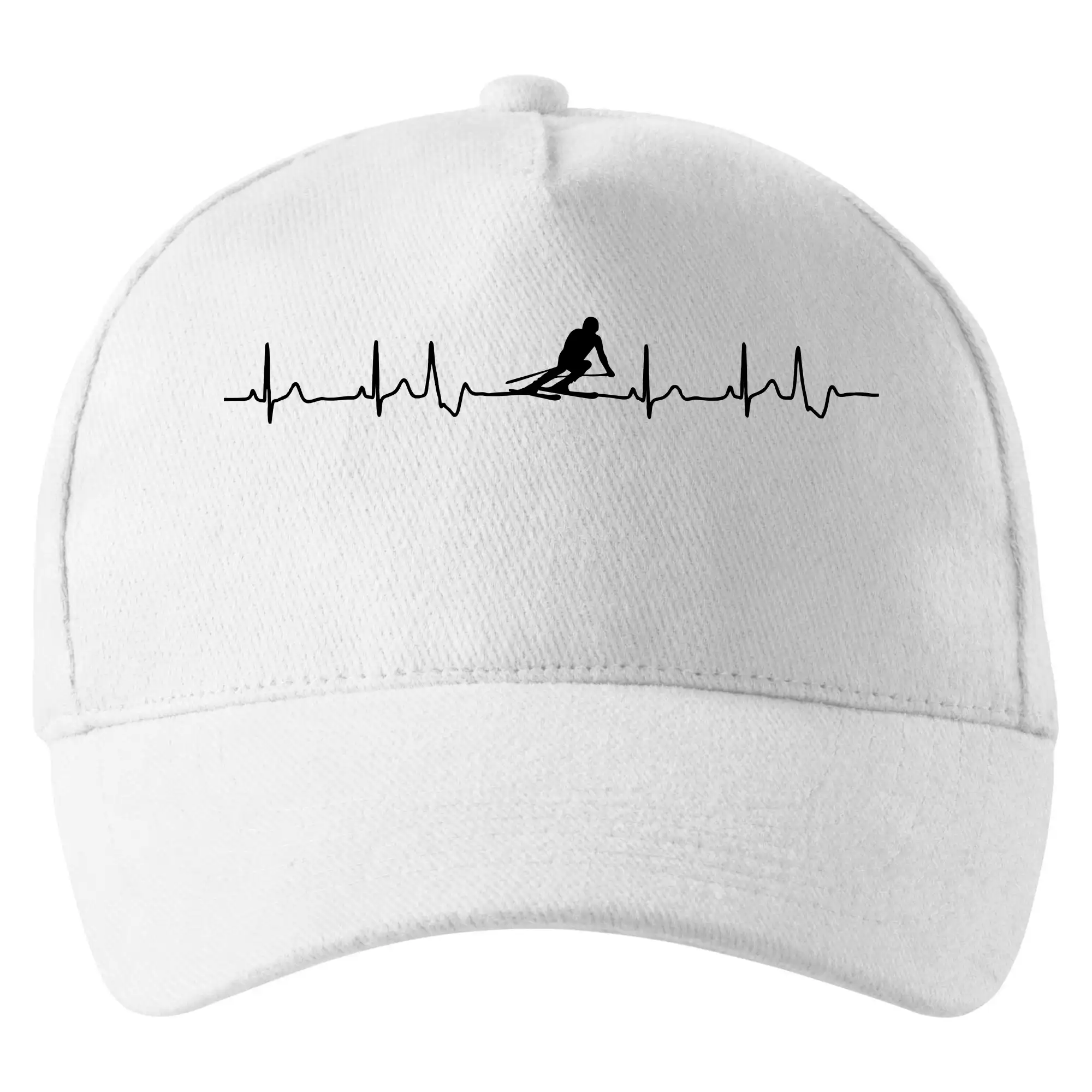 Lyže a Snowboard - Lyžiar EKG - Šiltovka so zahnutým šiltom a mosaznou sponou