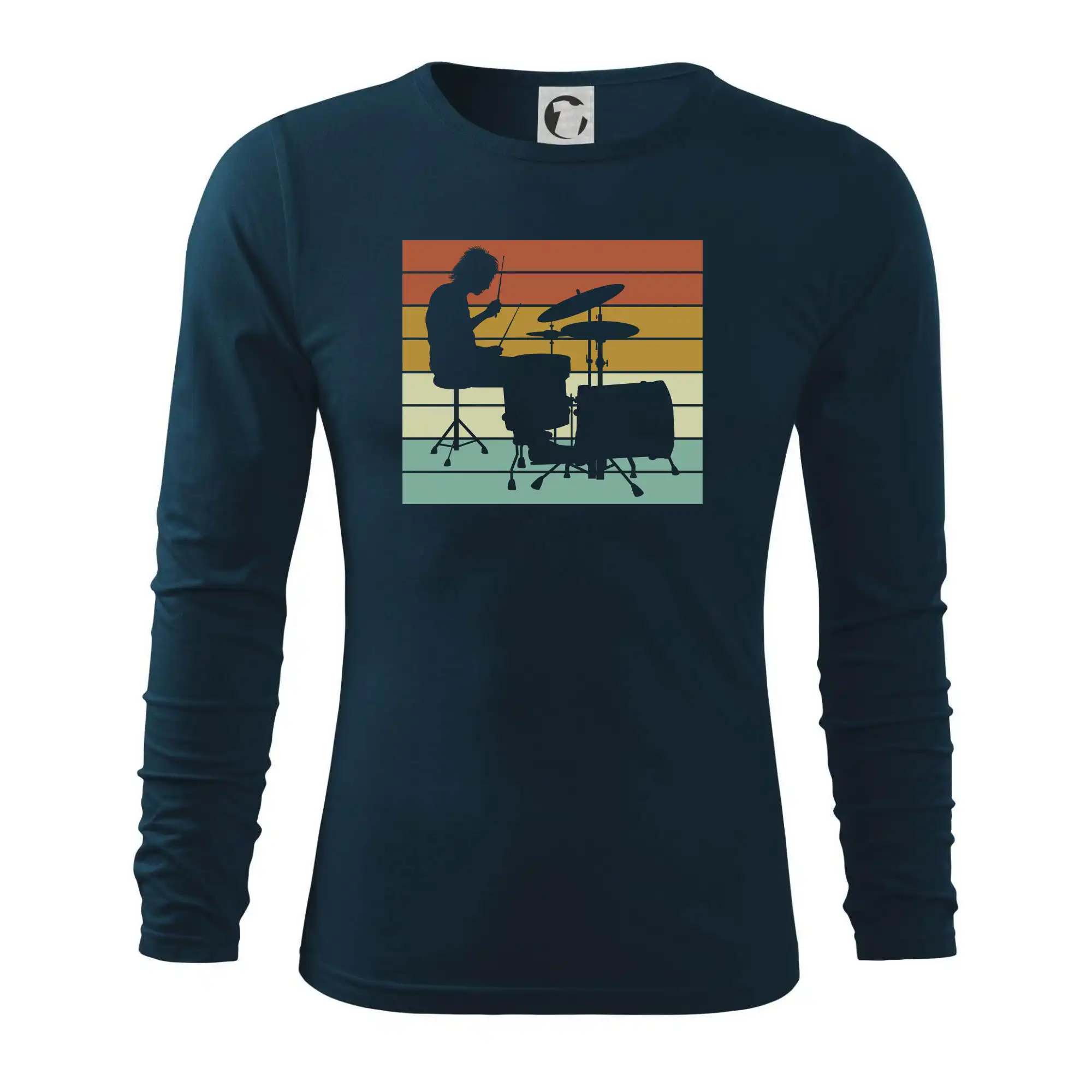 Vintage bubeník - Tričko s dlhým rukávom FIT-T long sleeve