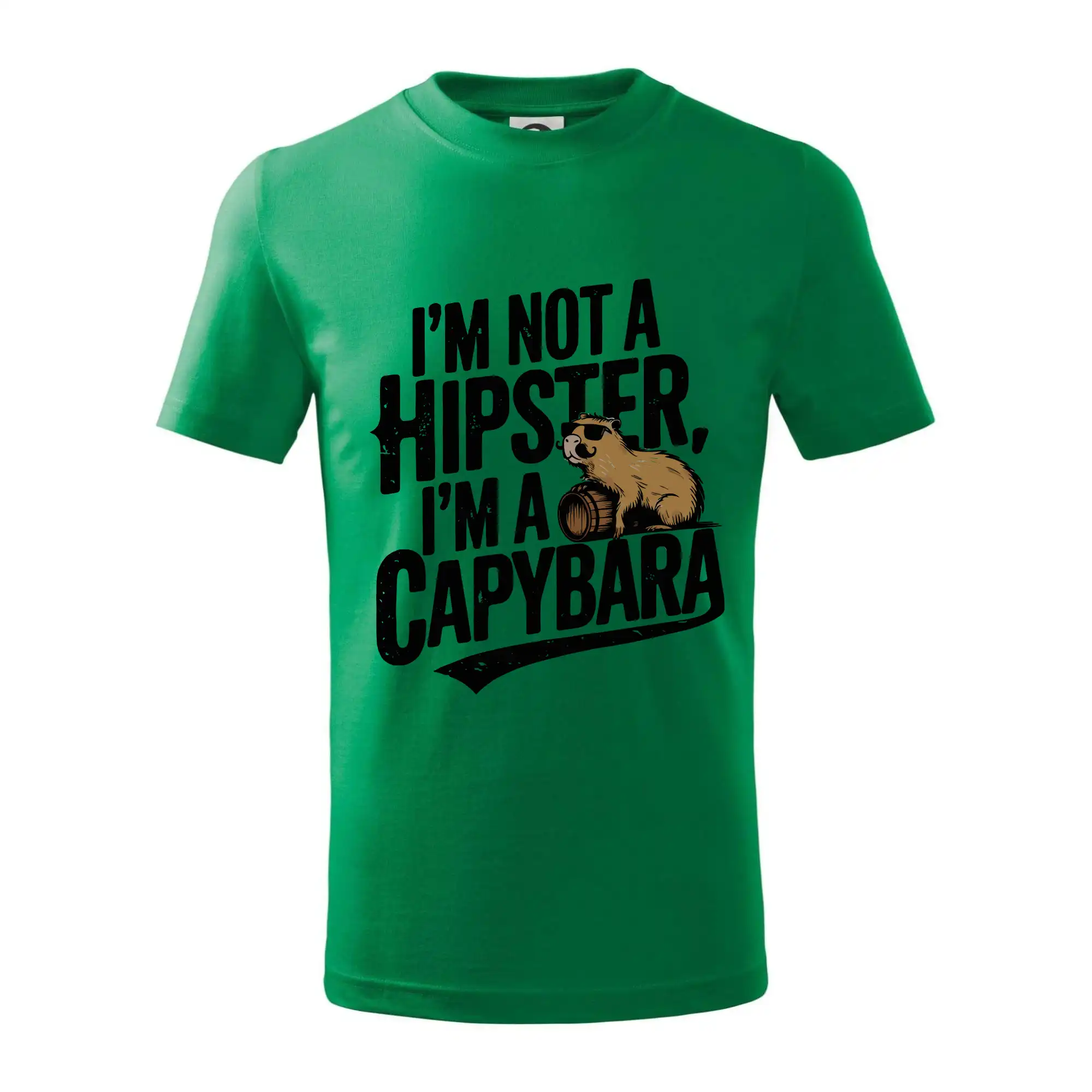 Tričká so zvieratami - I'm not a hipster, I'm a capybara - Tričko detské bavlnené