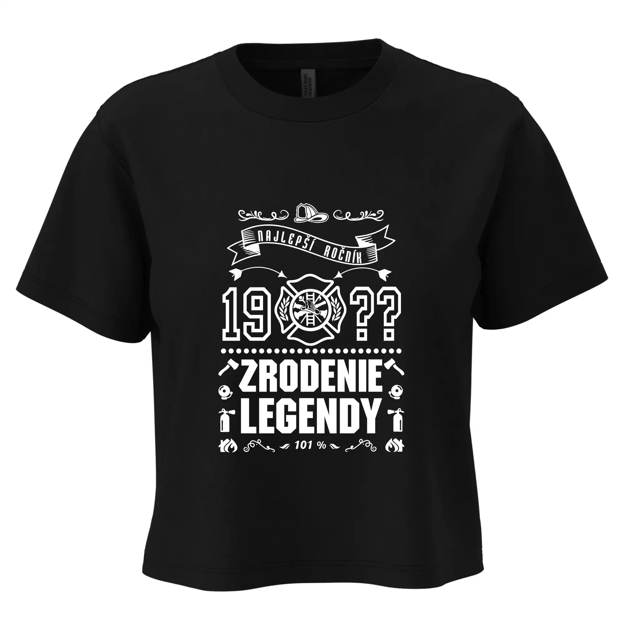 Trička Zrodenie legendy - Zrodenie legendy - pre hasičov - Boxy cropped tričko OVERSIZE