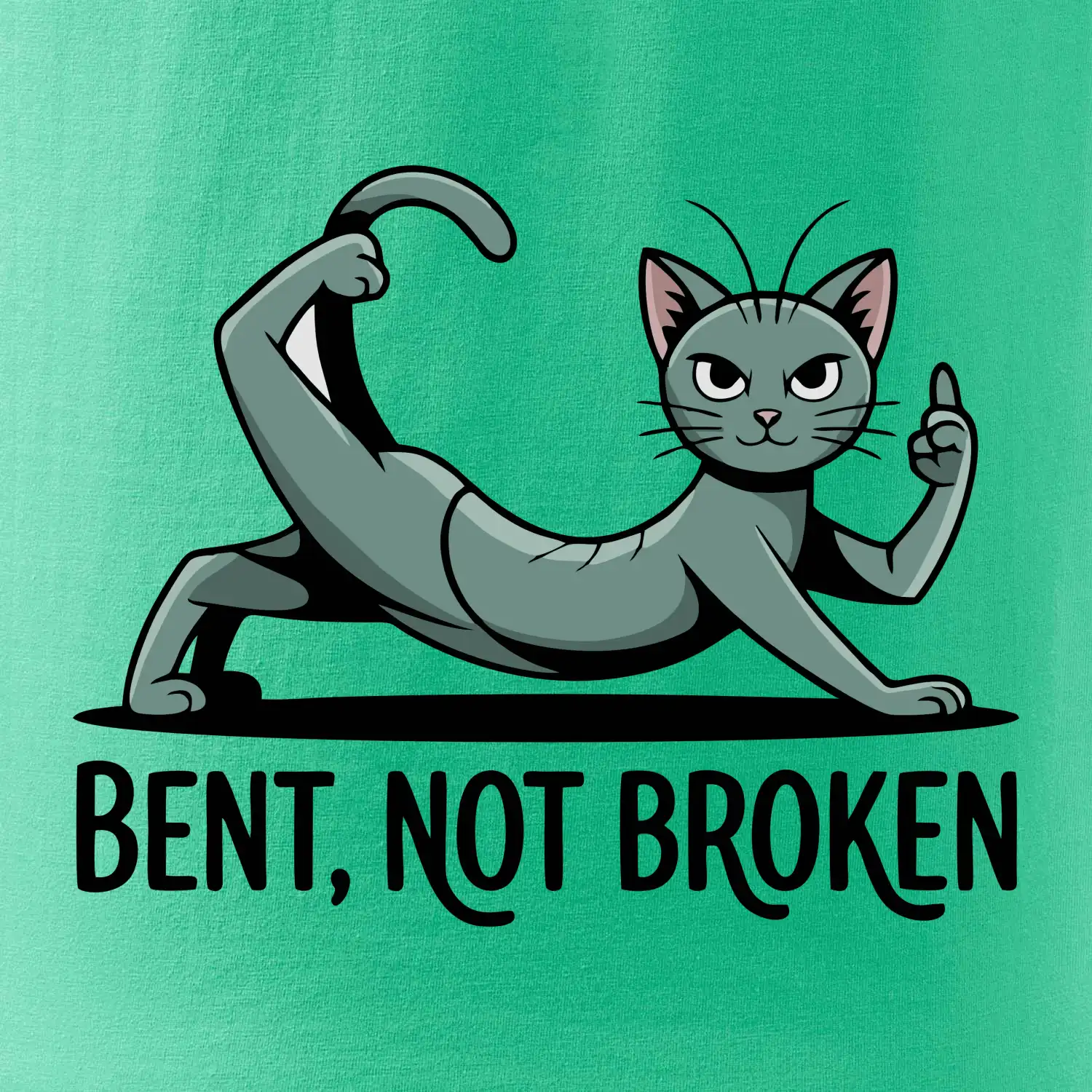 Bent, not broken zelená kočka