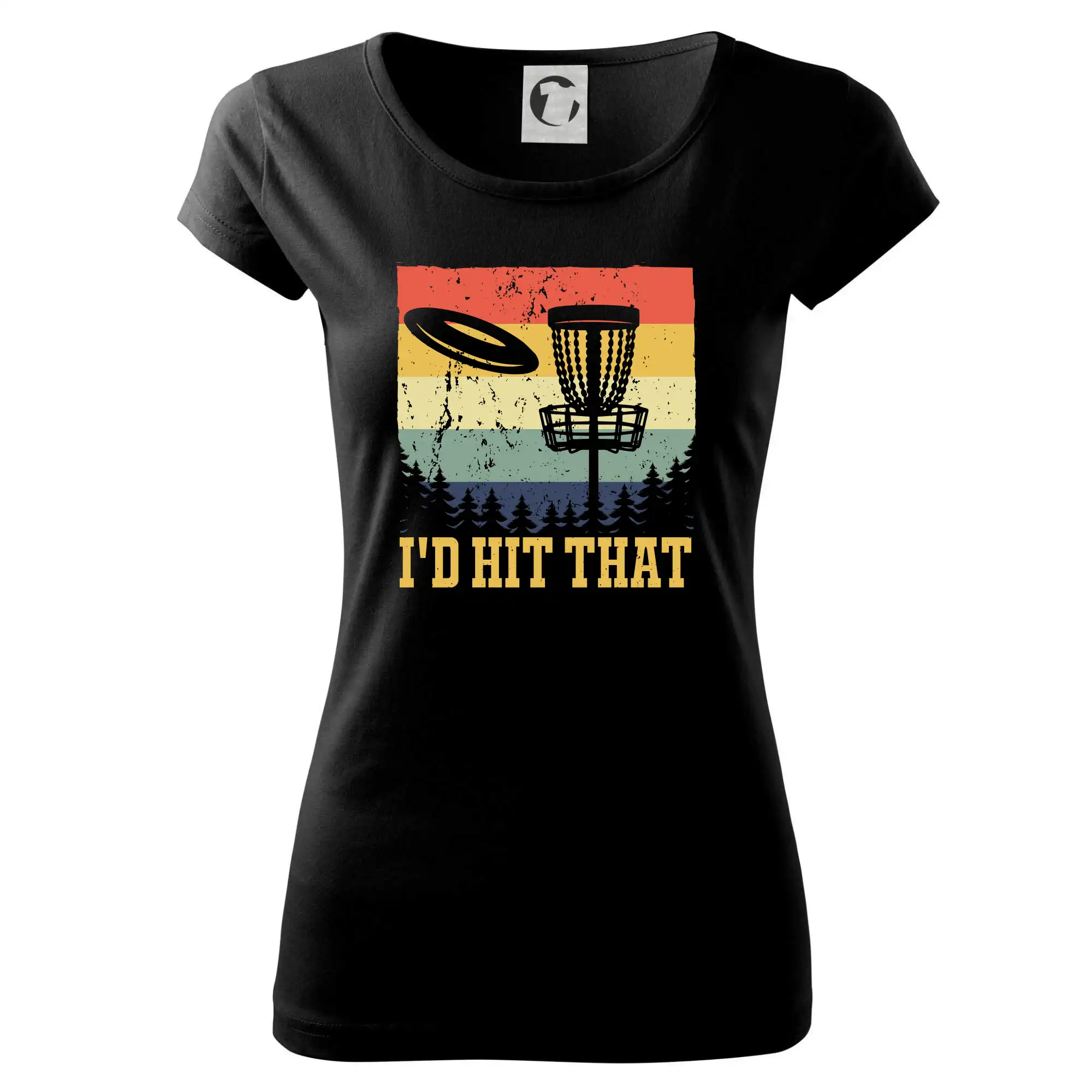 Disc golf player retro vintage
