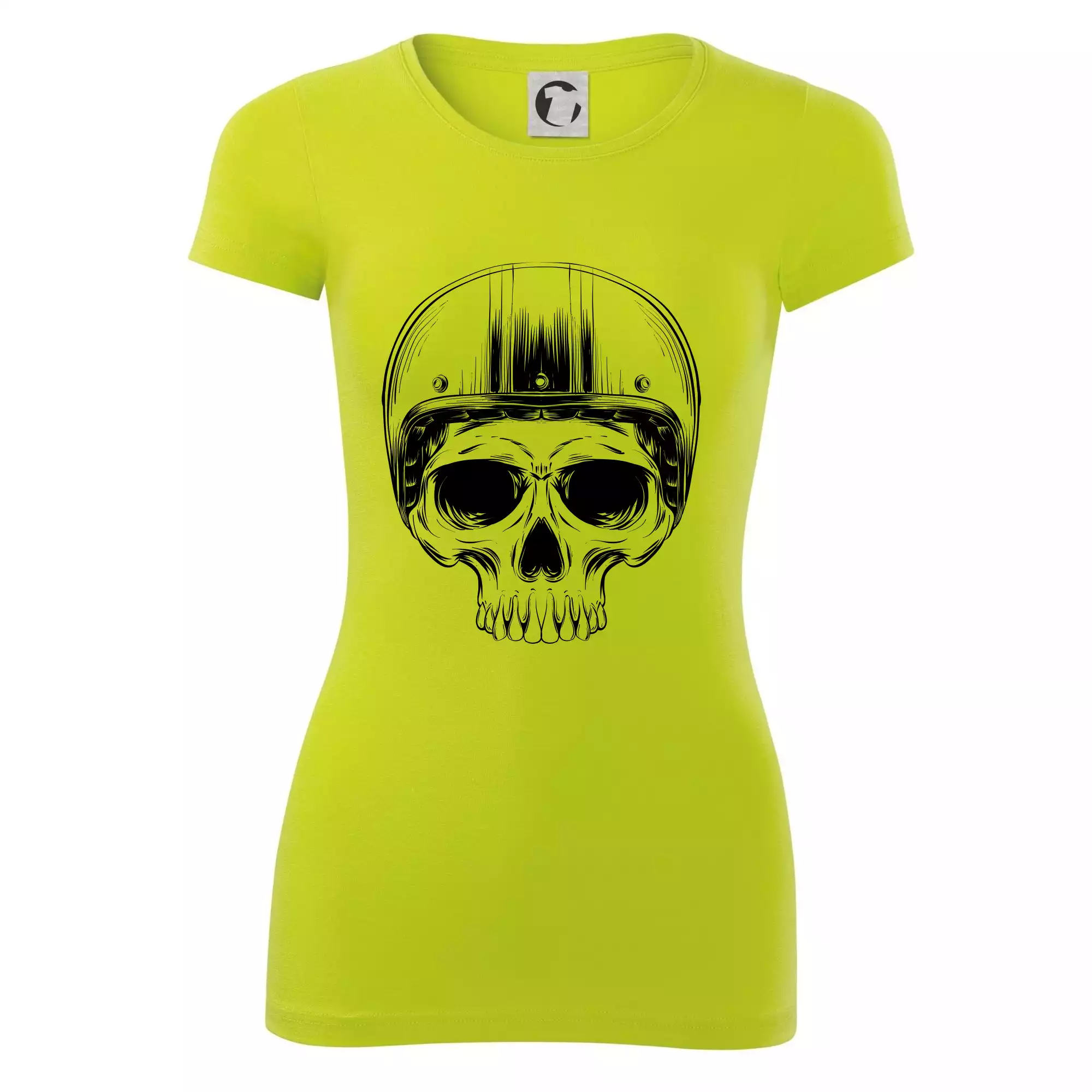 Motorkář lebka s kulatou hlavou