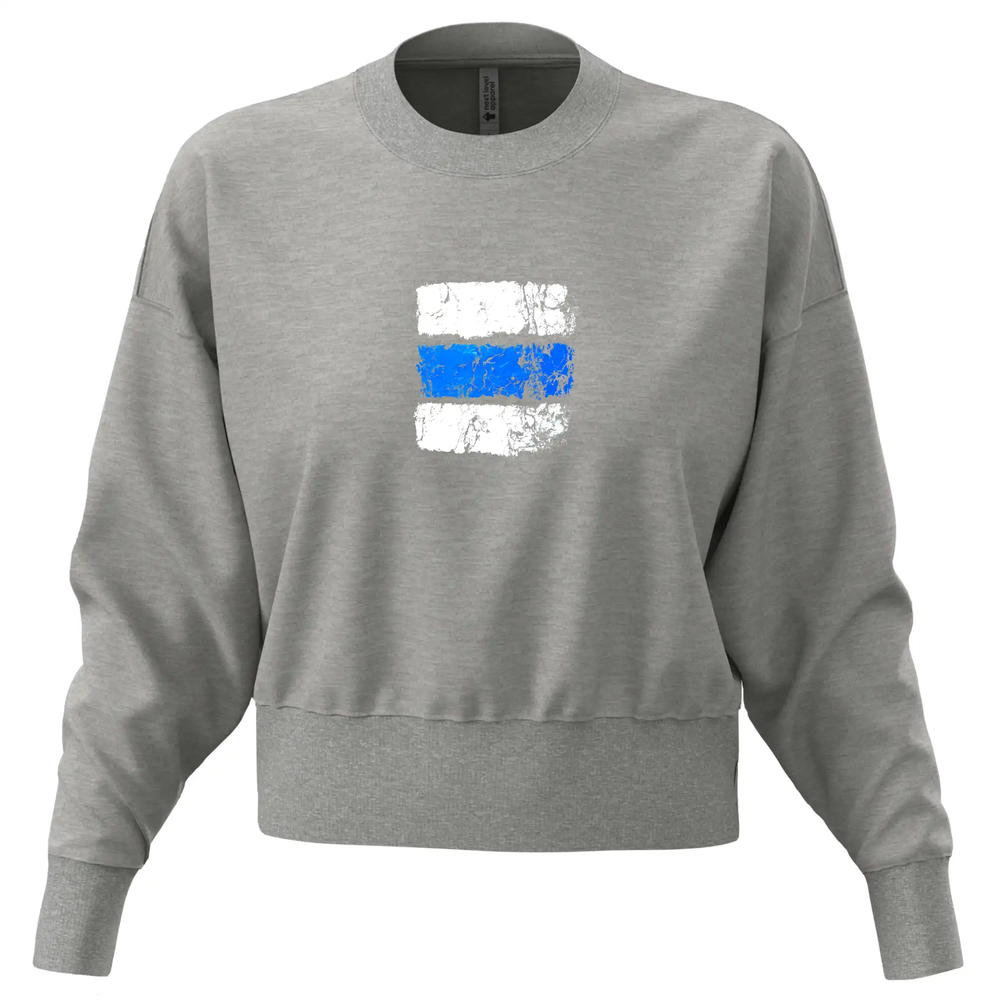 Trička pre cestovateľov - Turistická značka - modrá - Mikina oversize crop OVERSIZE