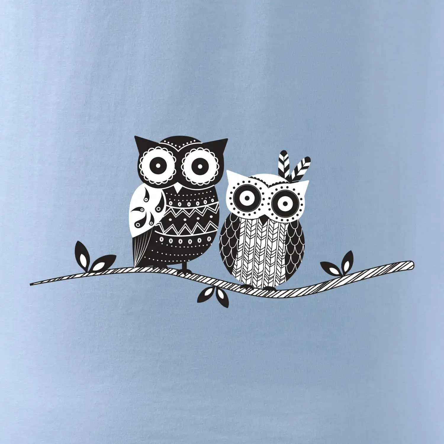 Dvě sovy abstraktní