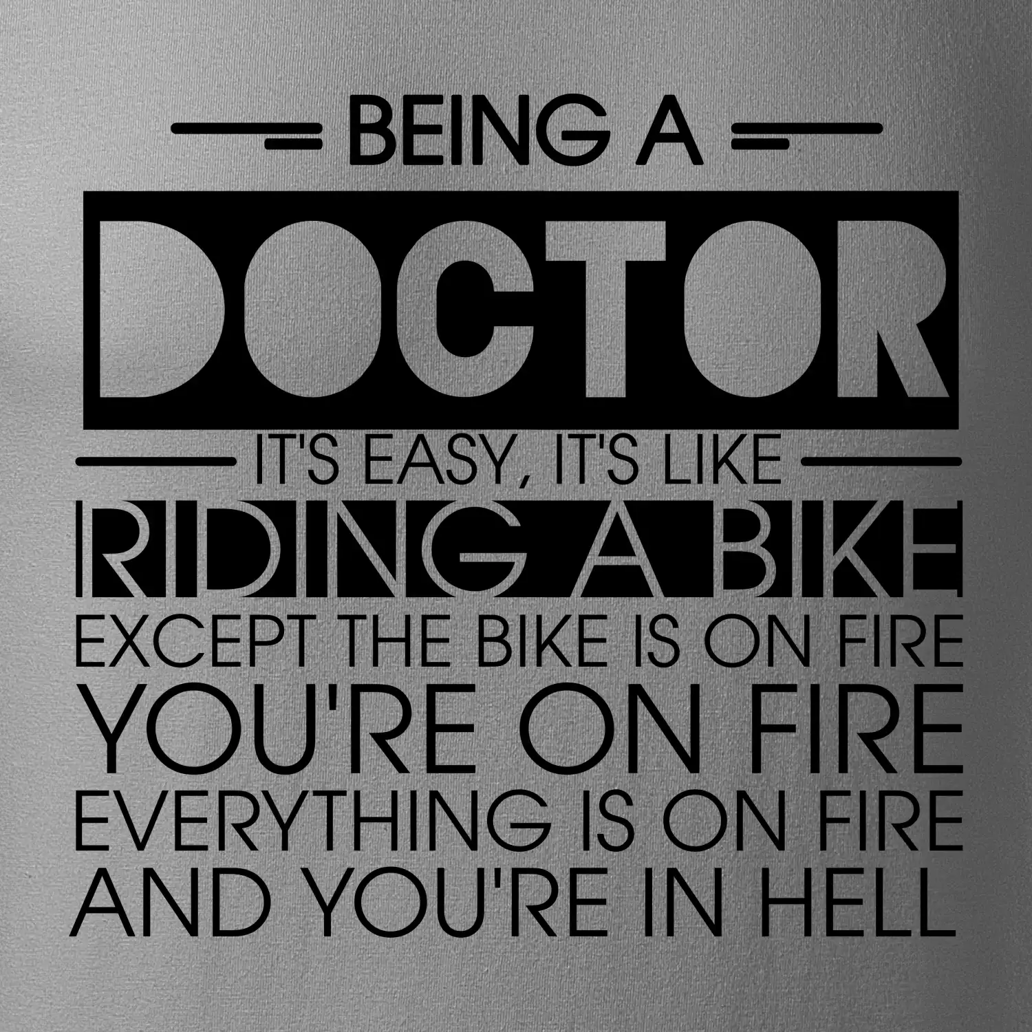 Being a doctor - bike