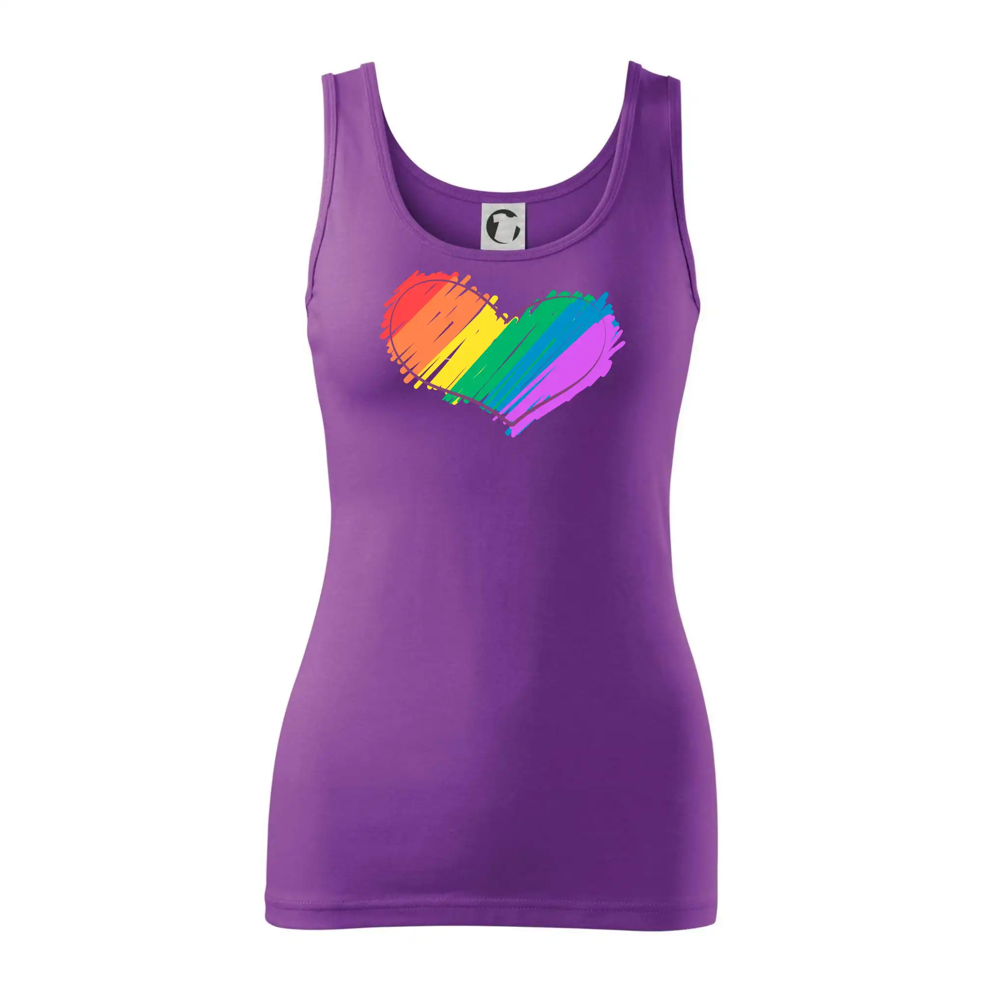 Tričká pre LGBT a Queer komunitu - Srdce pokreslené - Dámske tielko