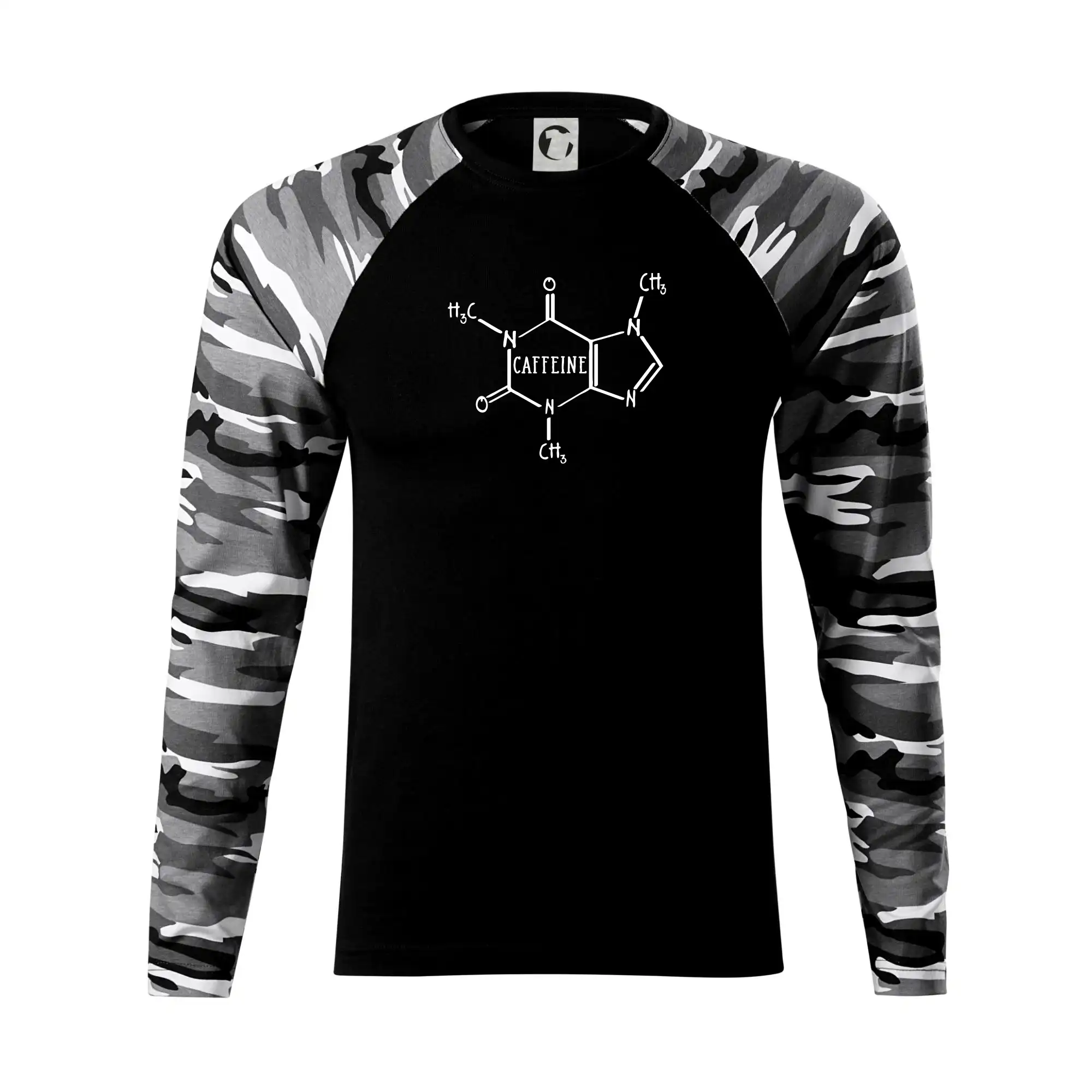 Motívy pre baristu a milovníkov kávy - Caffeine molekuly - Camouflage LS