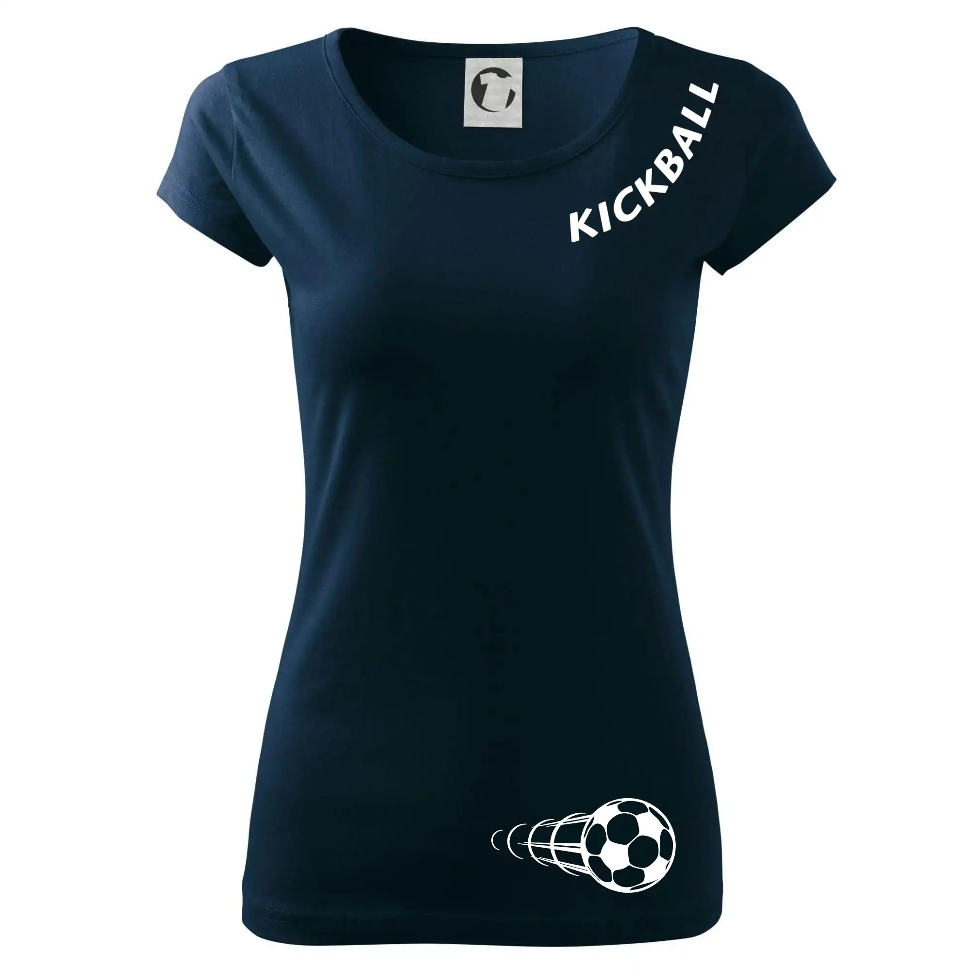 Tričká na nohejbal - Kickball nápis šikmo - Dámske tričko Pure