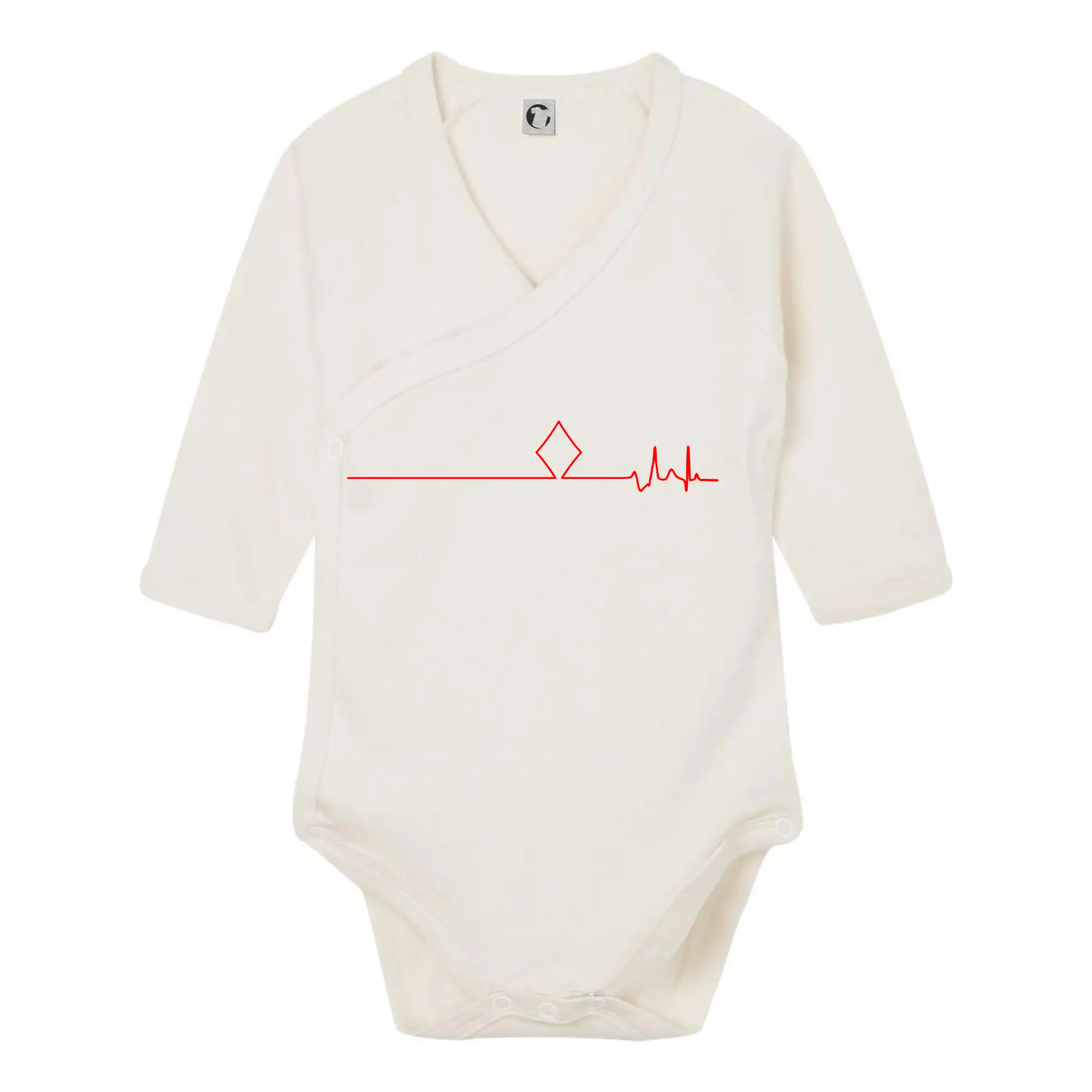 Poker tričká - Poker EKG guľa kára - Body zavinovacie s dlhým rukávom