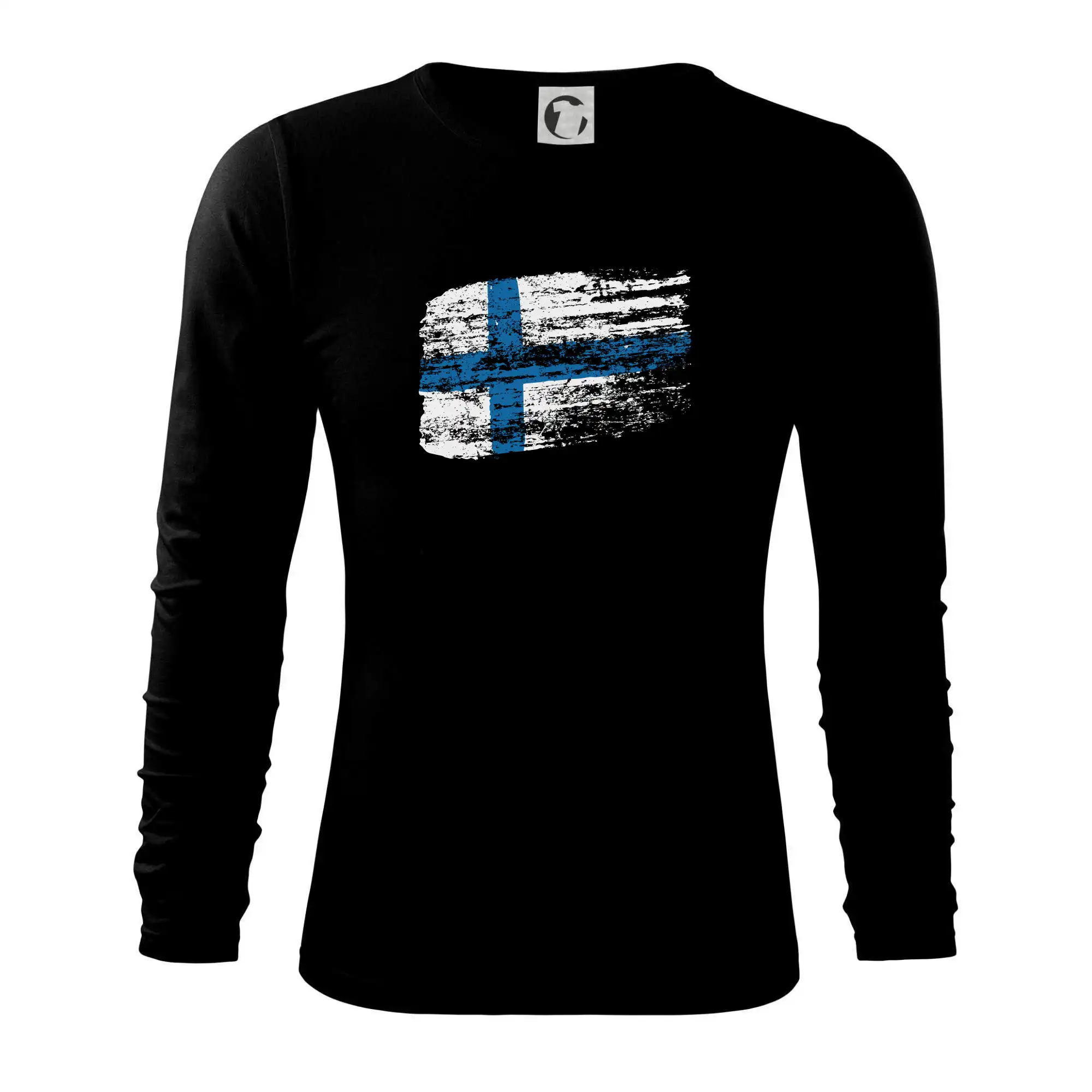 Motívy štátnych vlajok - Fínsko vlajka - Tričko s dlhým rukávom FIT-T long sleeve