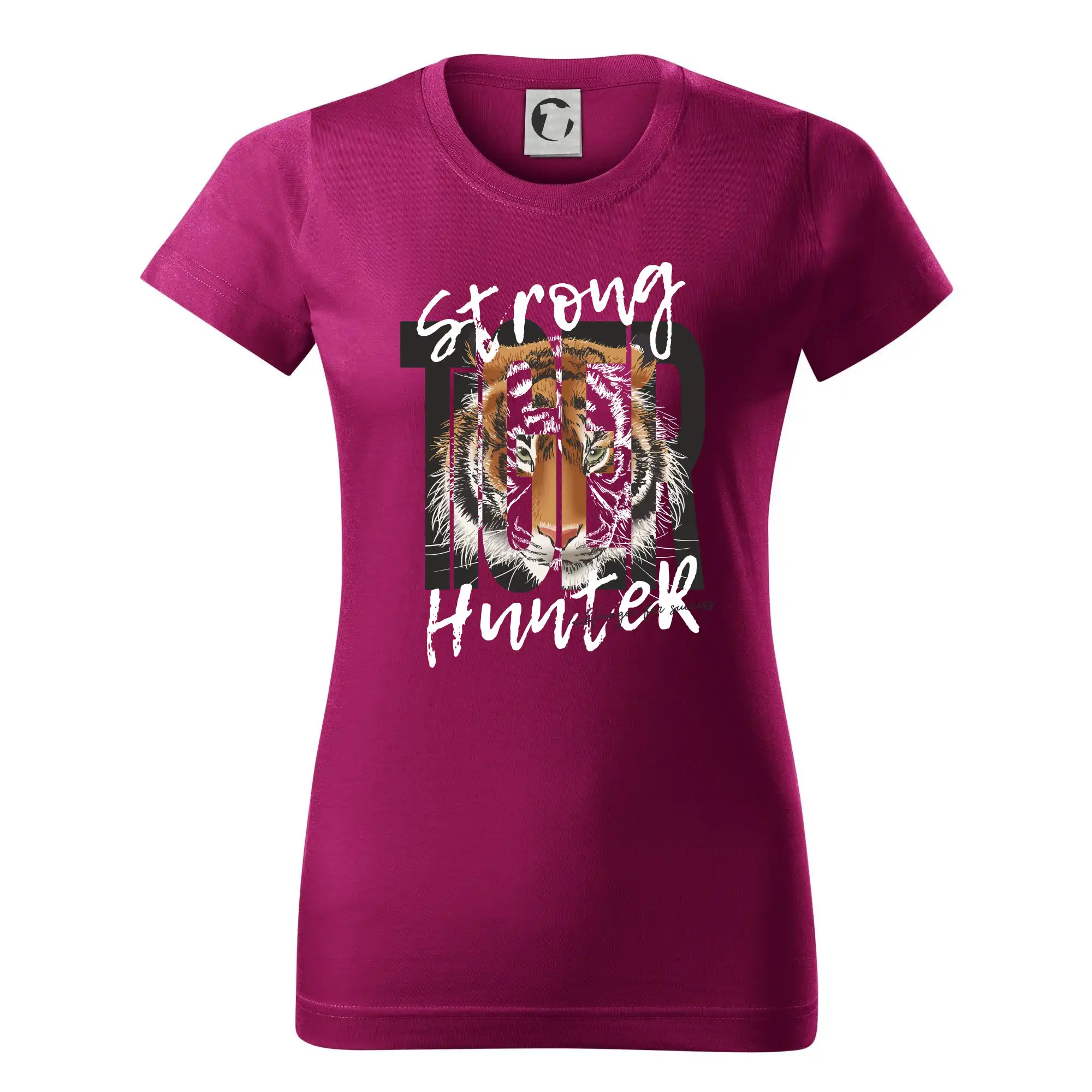 Vtipná tričká s mačkou - Tygr - Strong Hunter - Dámske tričko basic - ľahko voľnejšie a dlhšie
