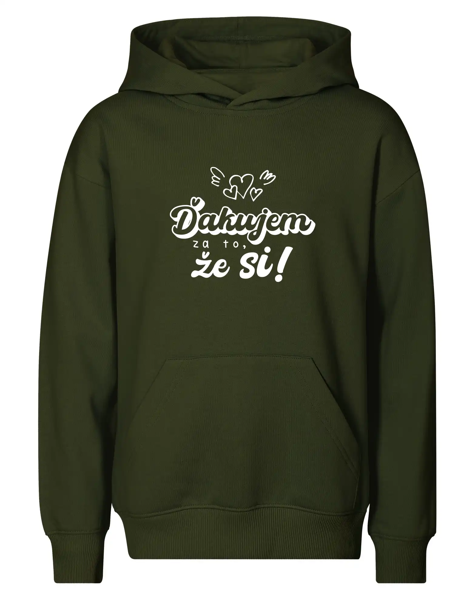 Písacie ďakujem za to, že si - Detská mikina - Chill