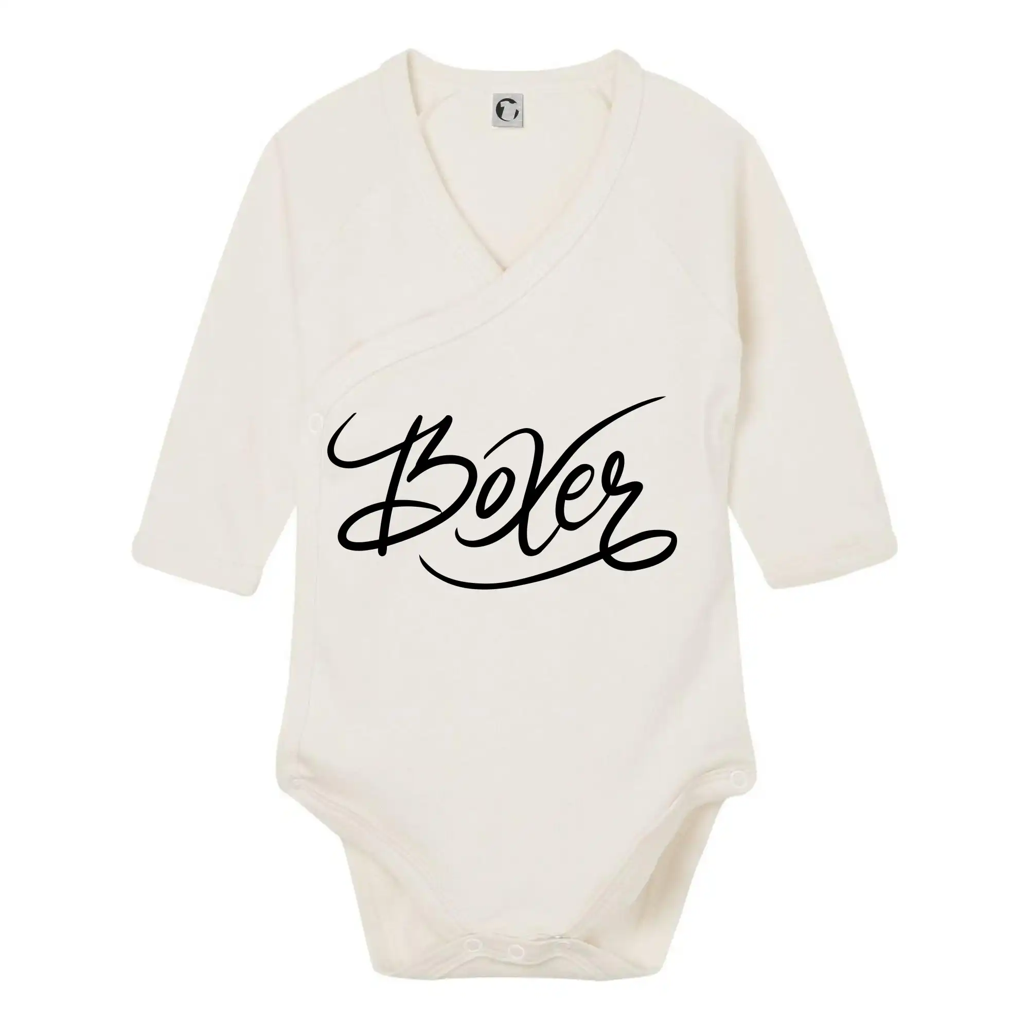 Ostatné psie plemená - Boxer - nápis okrasný - Body zavinovacie s dlhým rukávom