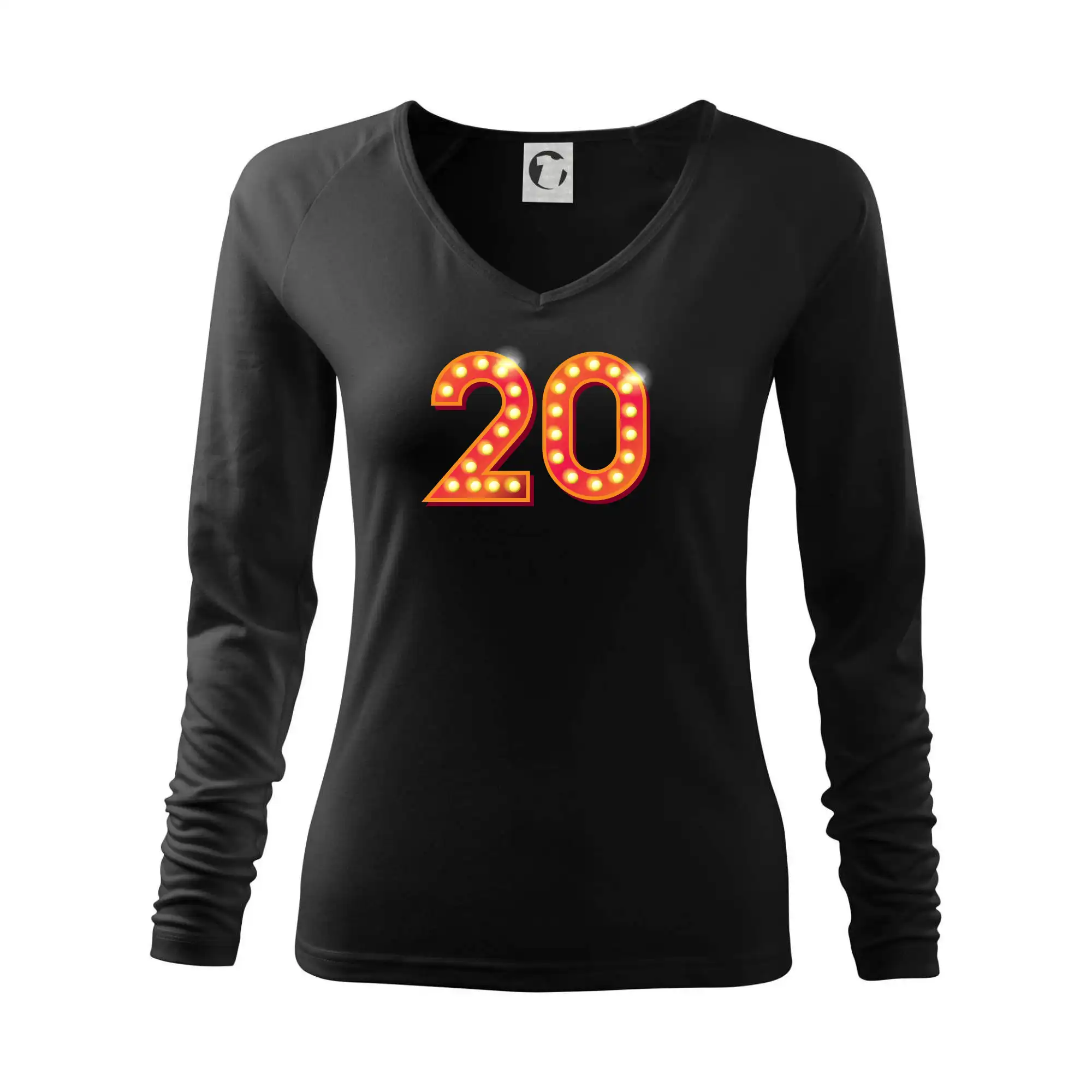 Tričká k narodeninám - Čísla žiarovky 20 - Tričko dámske Elegance