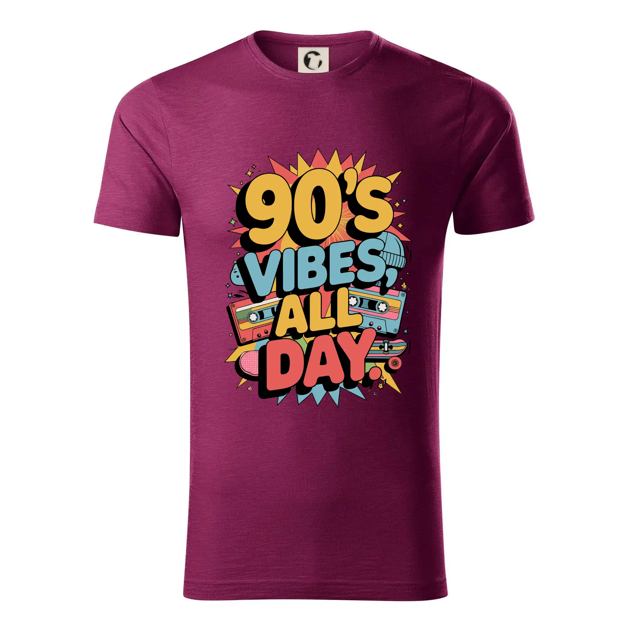 Hudobné tričká - 90s vibes all day - Tričko z organickej bavlny