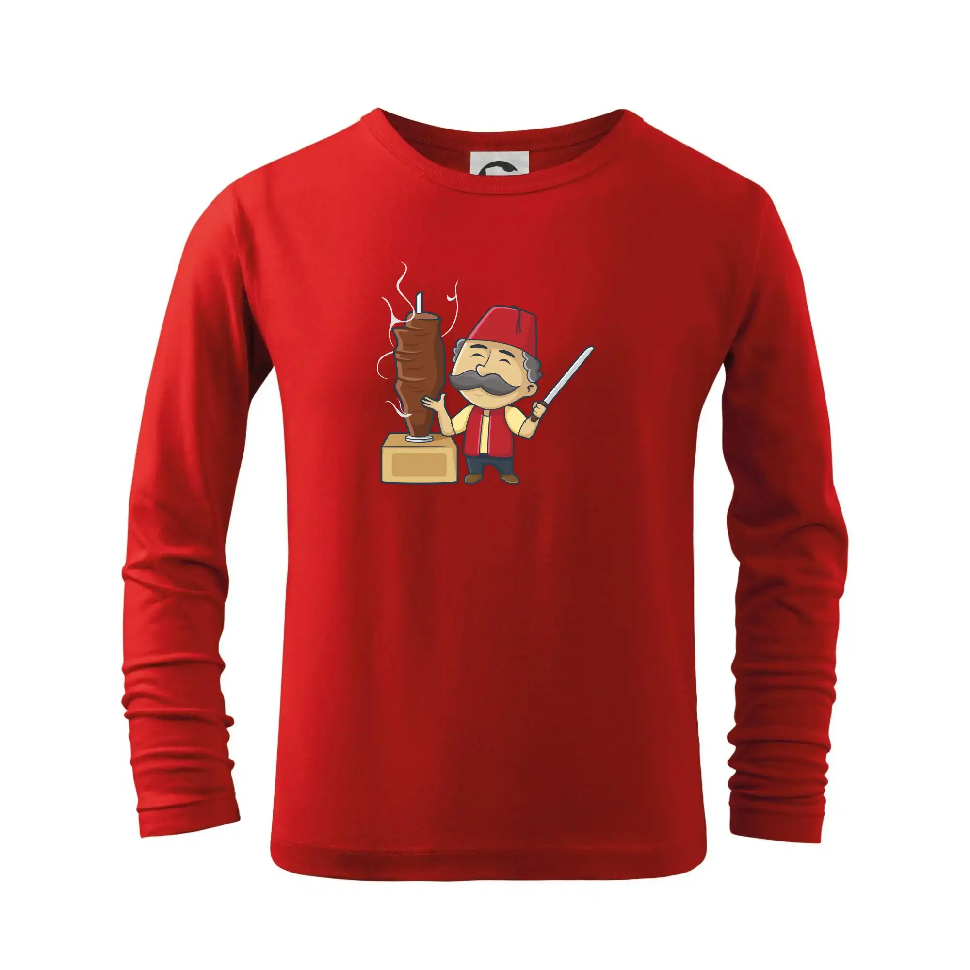 Tričká a zástery na grilovanie - Kebab kuchár - Tričko detské Long Sleeve