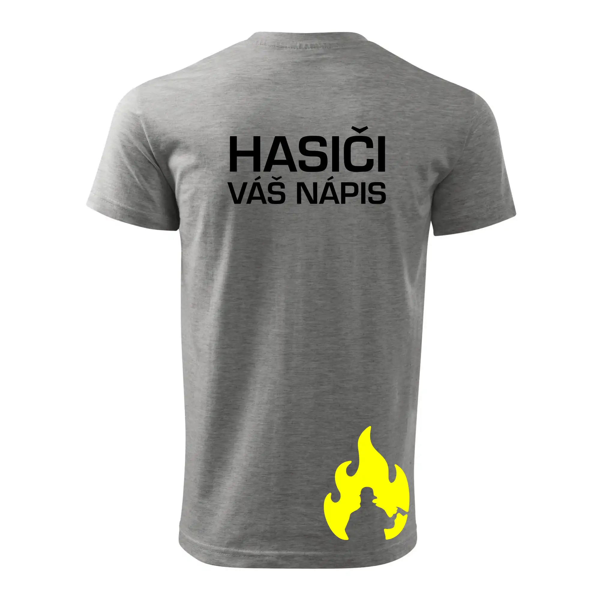 Hasič stojaci - nápis hasiči - Veľký nápis na chrbte