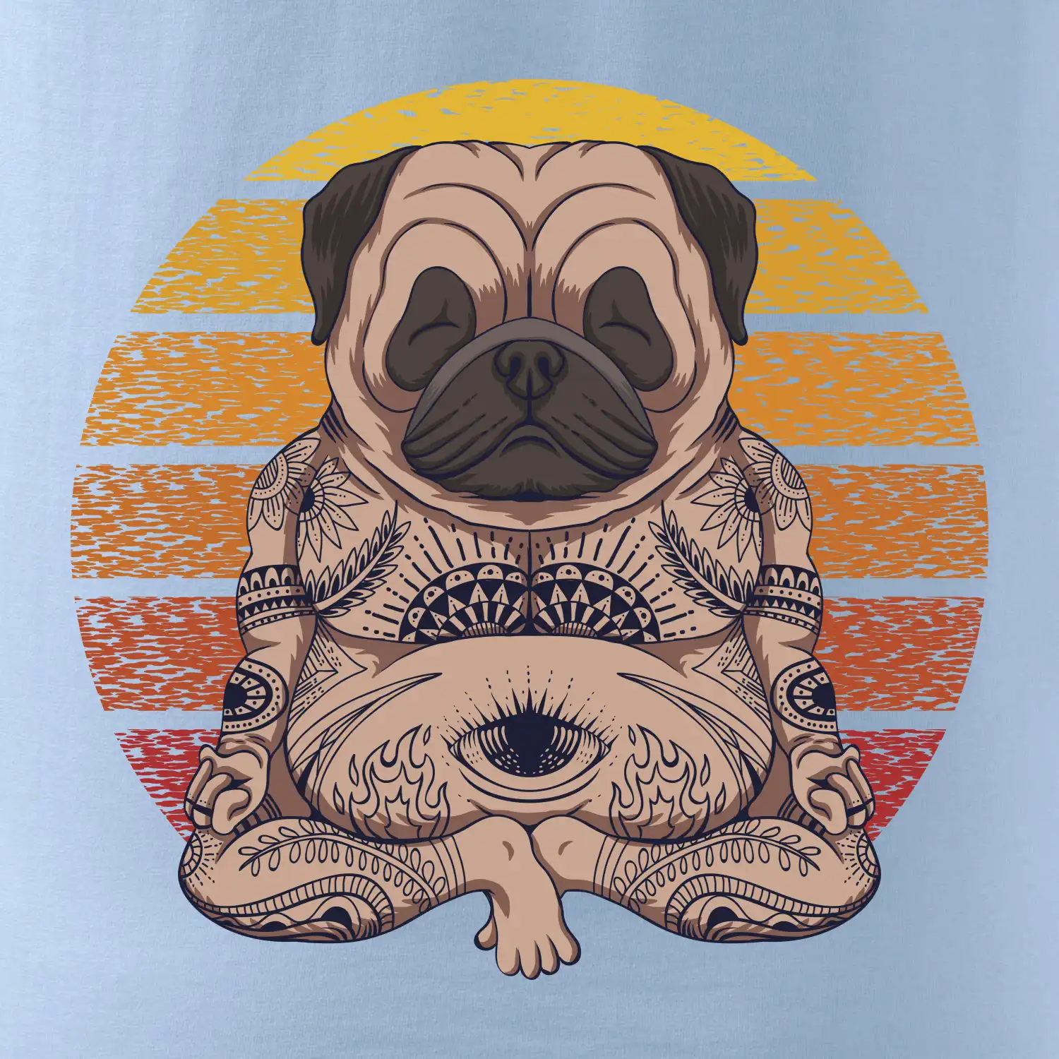 Yoga meditace - pug