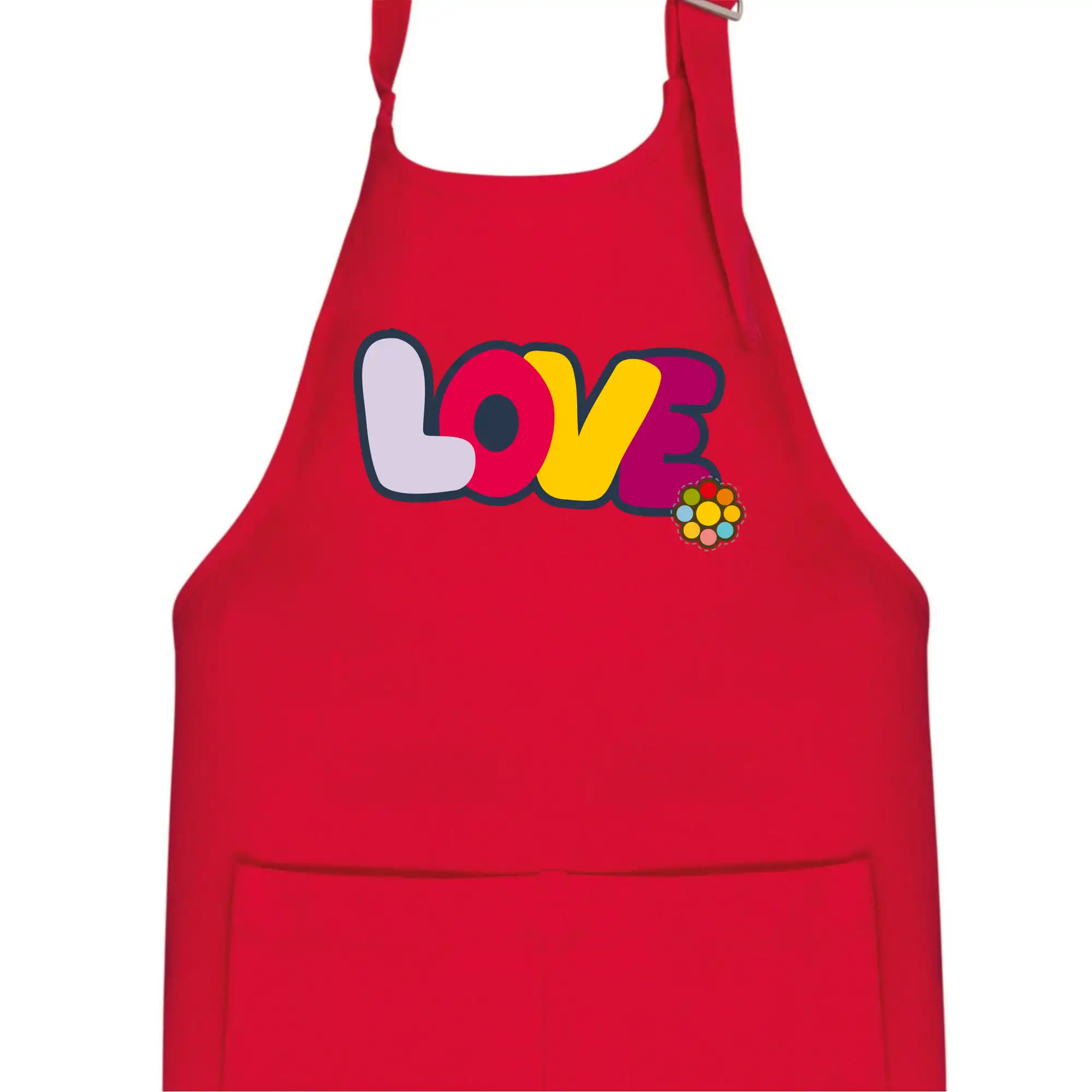 Love nápis s květinou