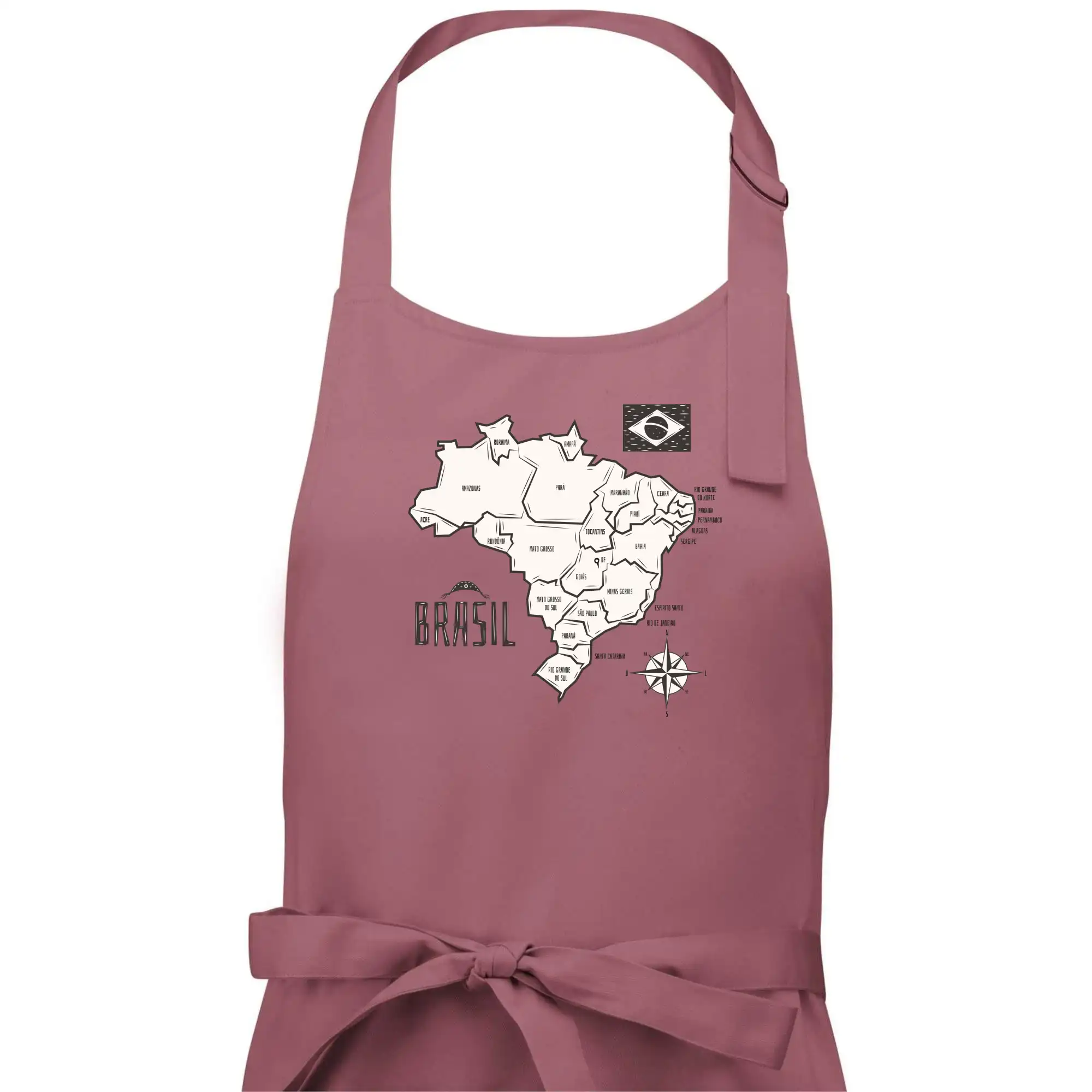 Brazílie mapa s názvy regionů