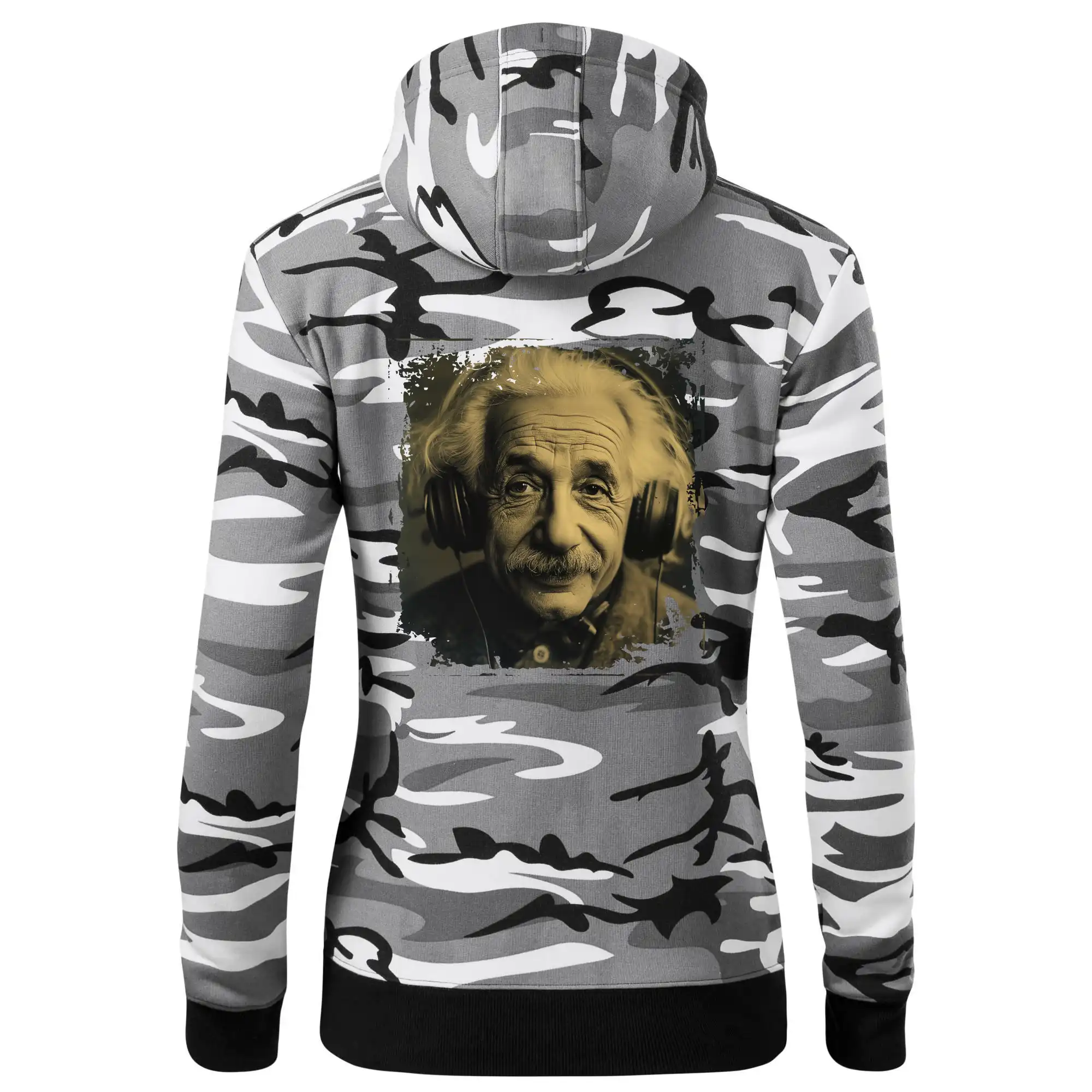 Albert se sluchátky