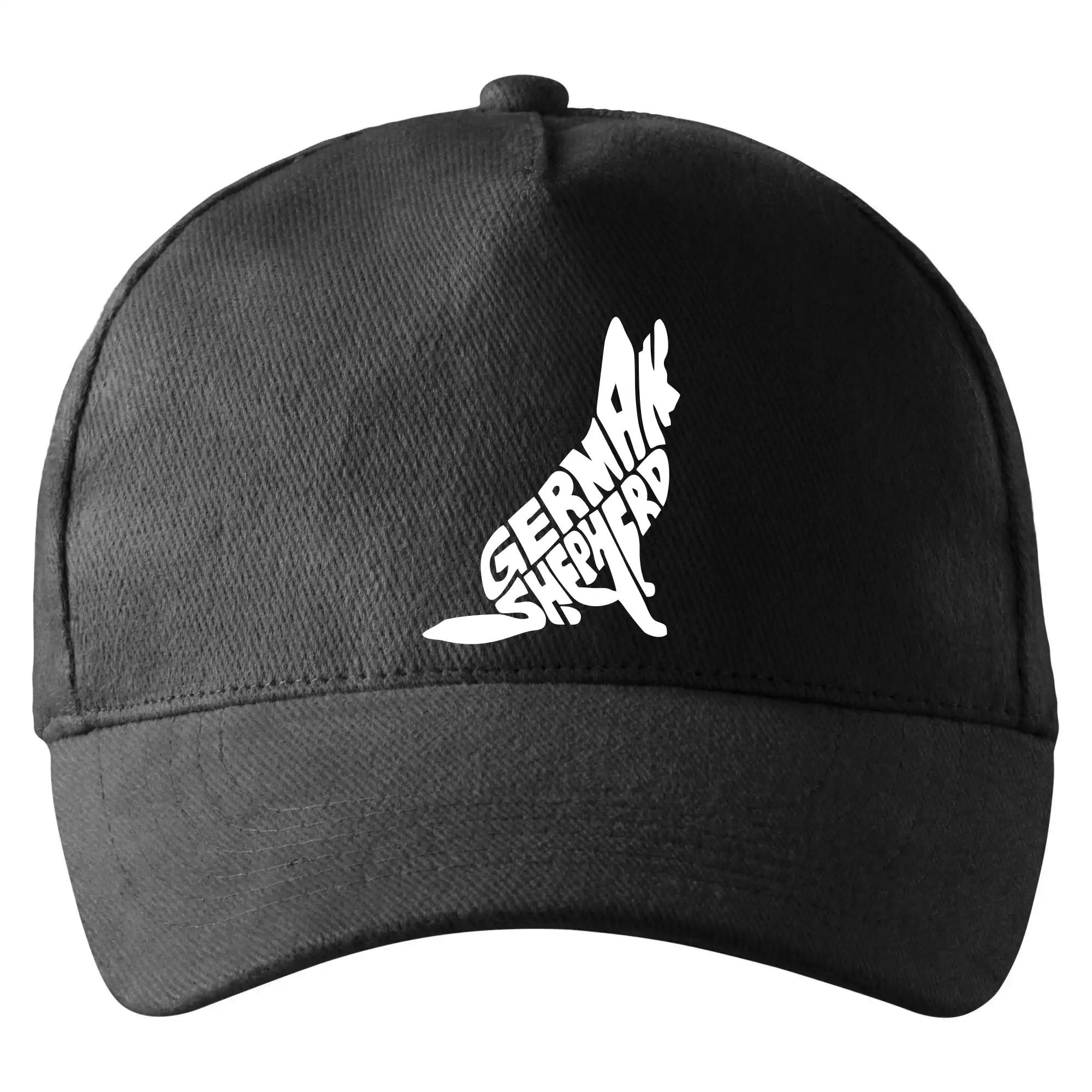 Německý ovčák sedící napis