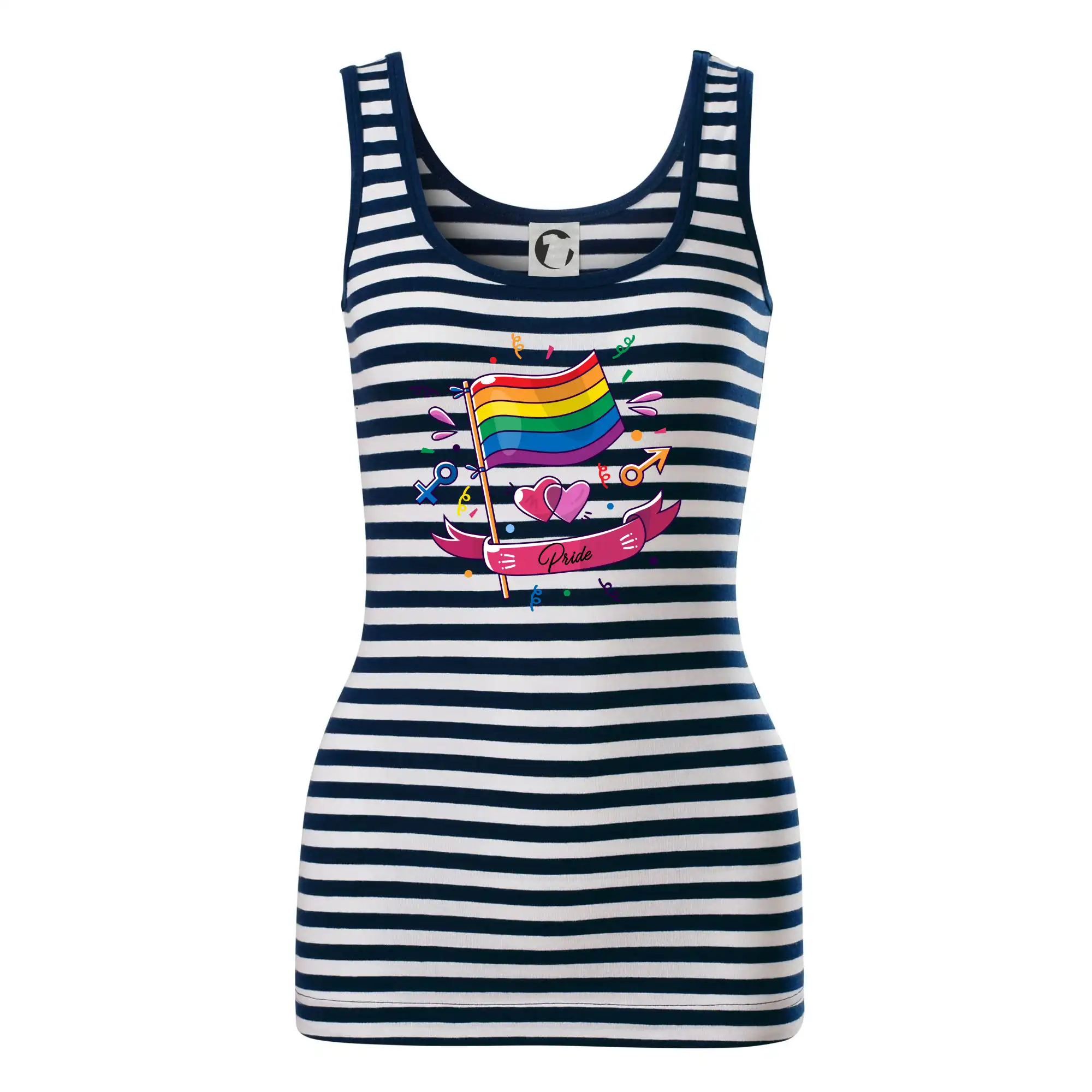 Tričká pre LGBT a Queer komunitu - Pride vlajka - Sailor tielko na vodu