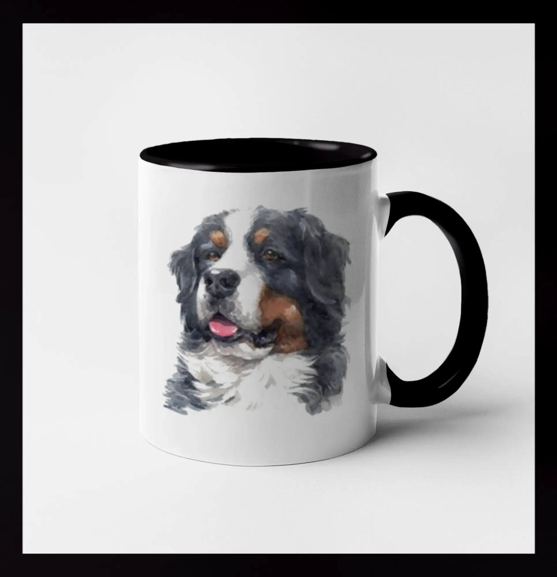 Bernský salašnícky pes -  hlava vodová farba