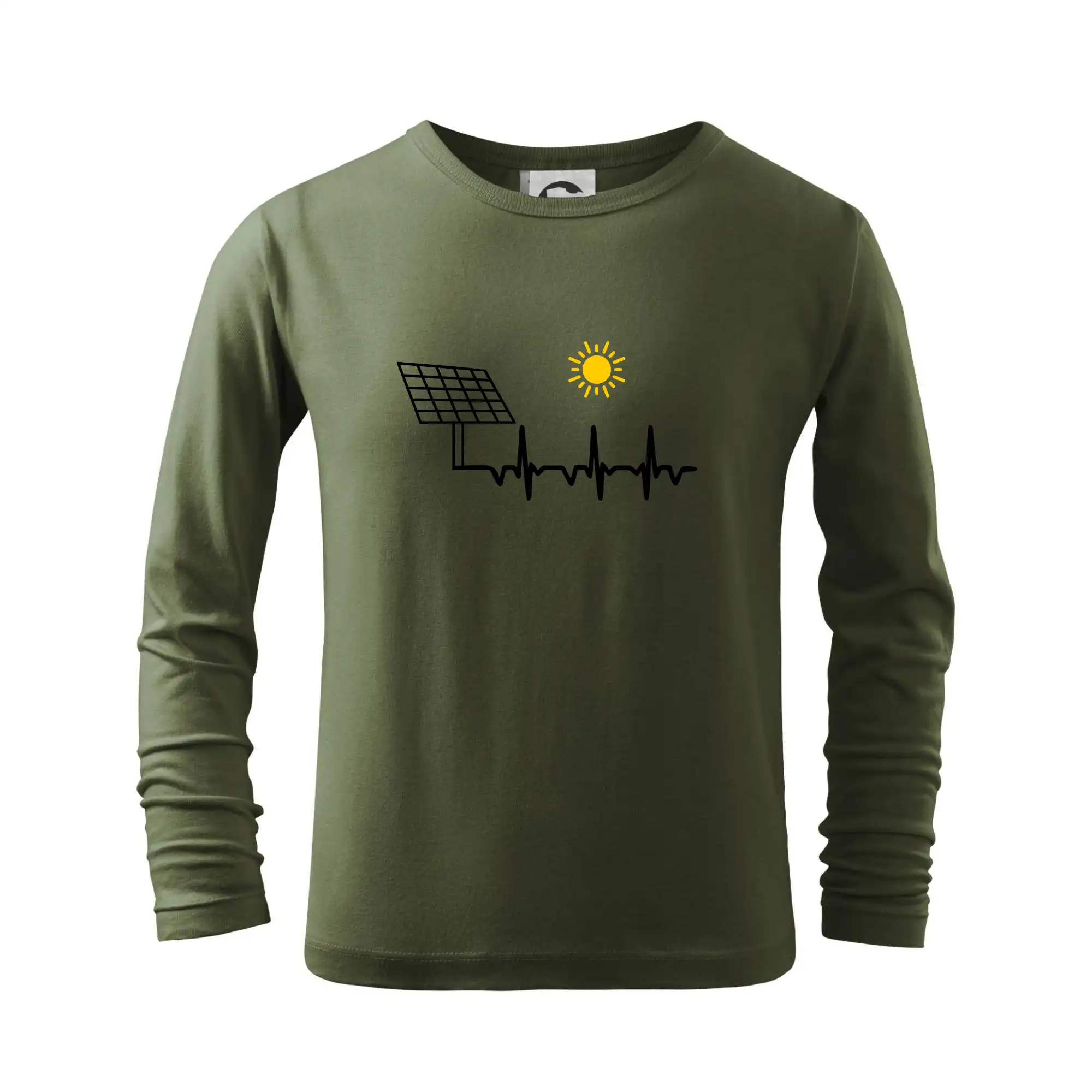 Tričká na chalupu - Ekg Fotovoltaická elektráreň - Tričko detské Long Sleeve
