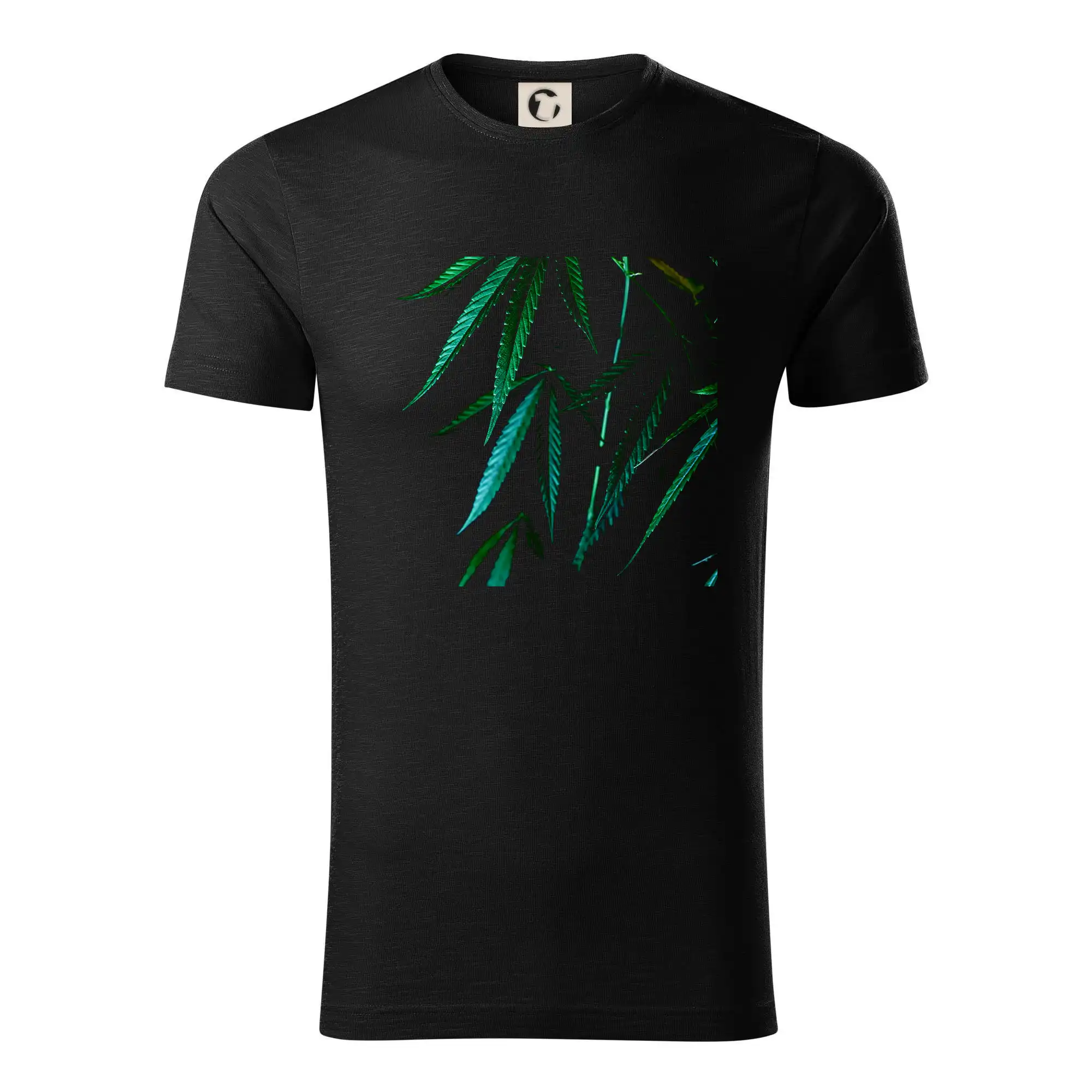 Tričká pre pohodový ľudí - Ganja listy - štvorec - Tričko z organickej bavlny