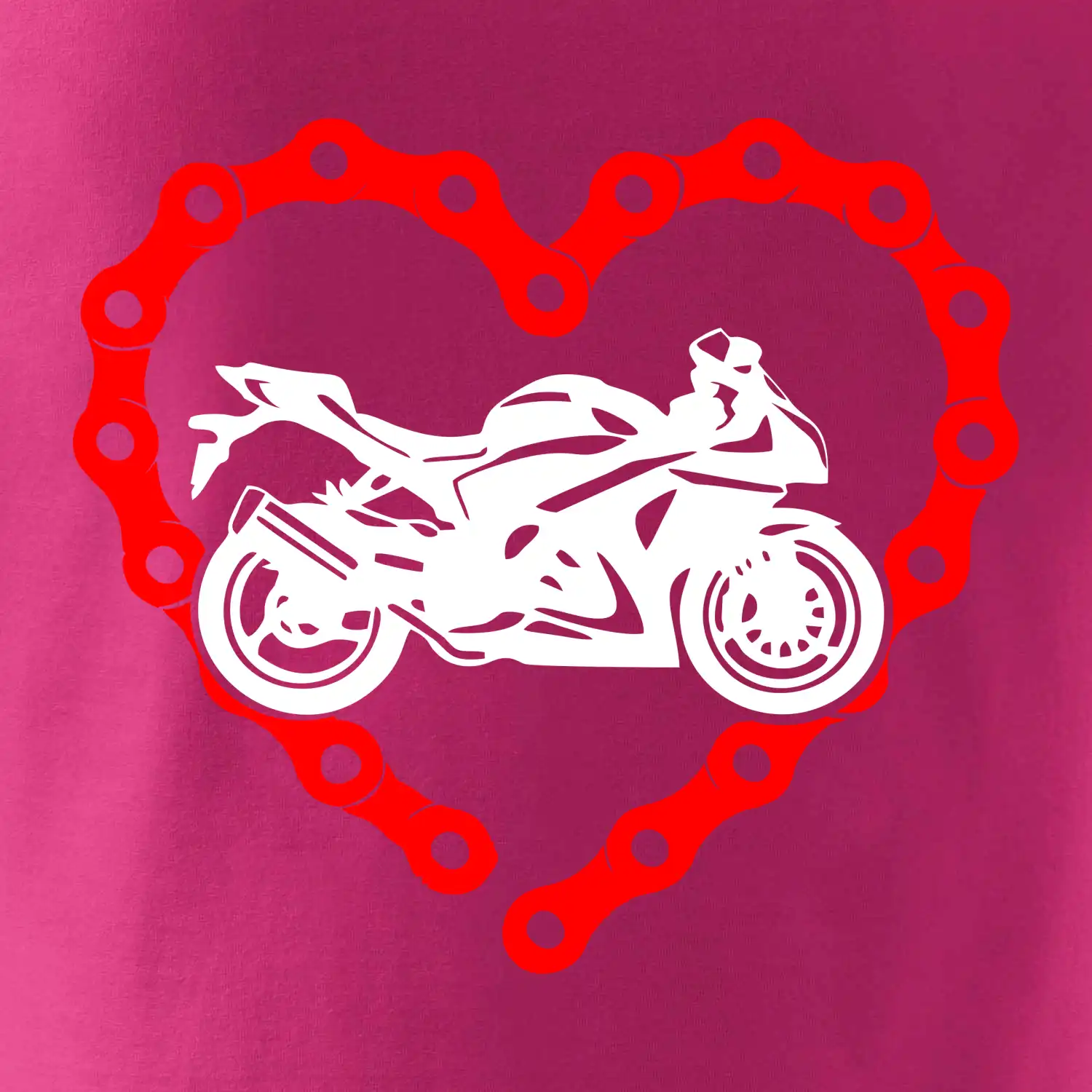 Moto srdce řetěz - supersport