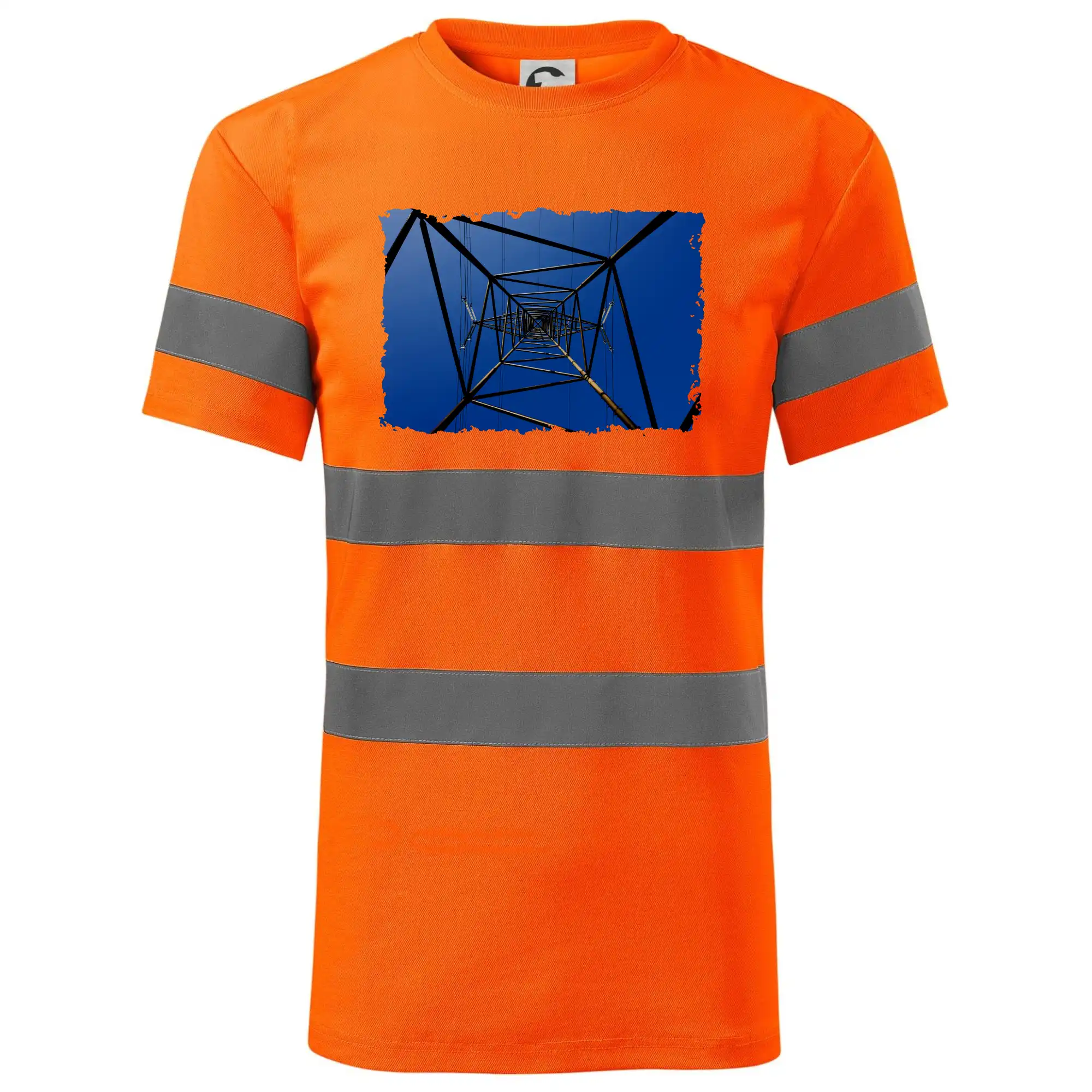 Stožár vysokého napětí zespodu